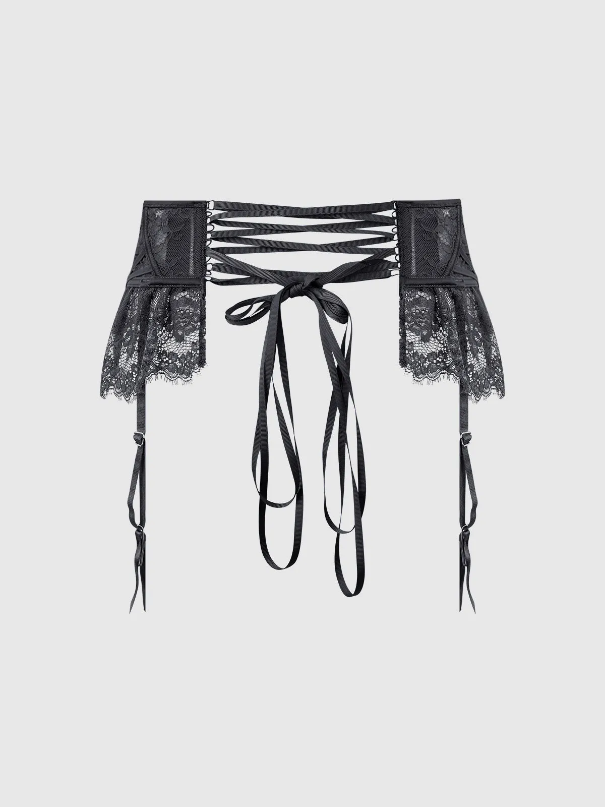Adelaide Satin & Lace Garter Belt