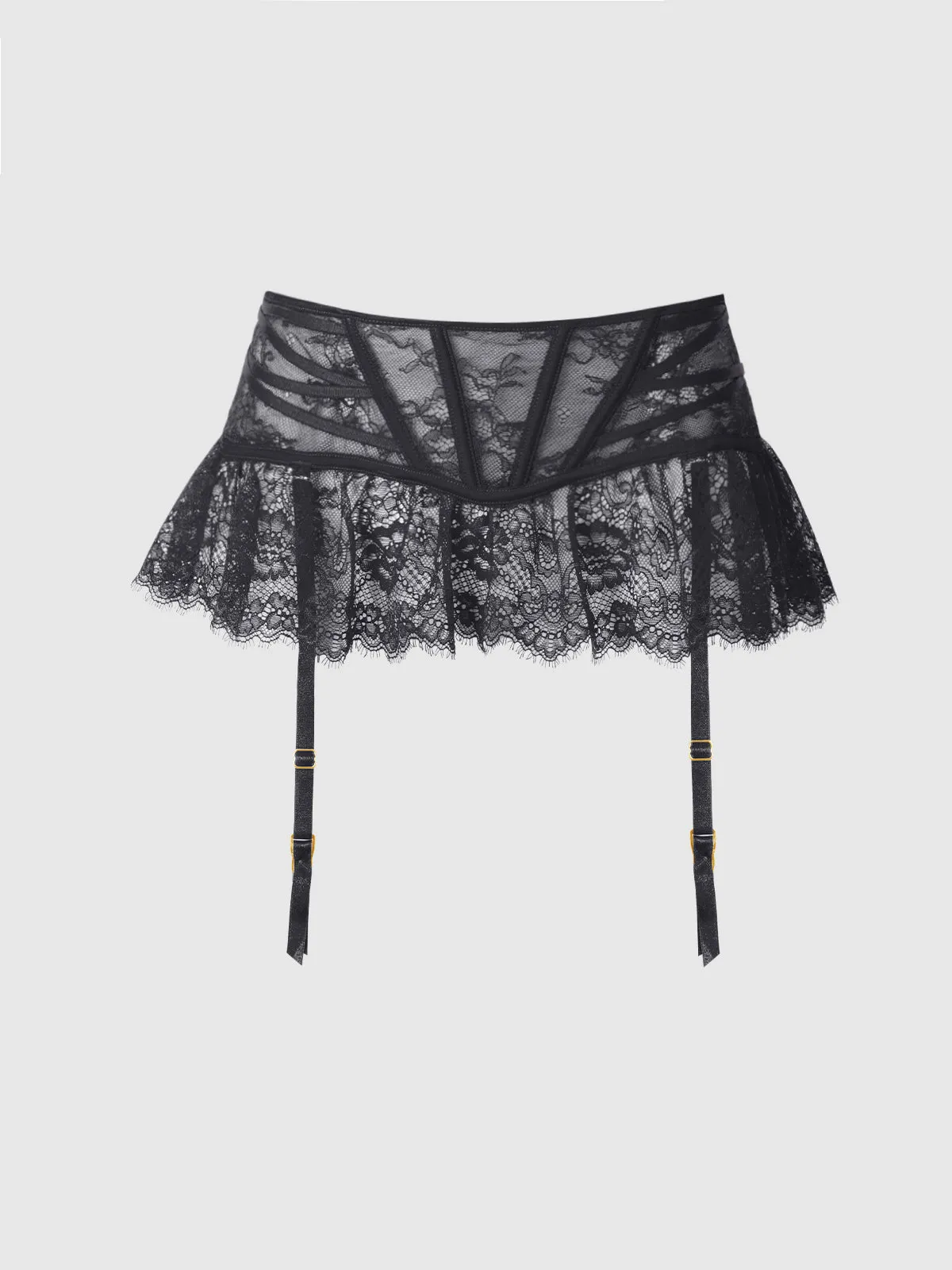 Adelaide Satin & Lace Garter Belt