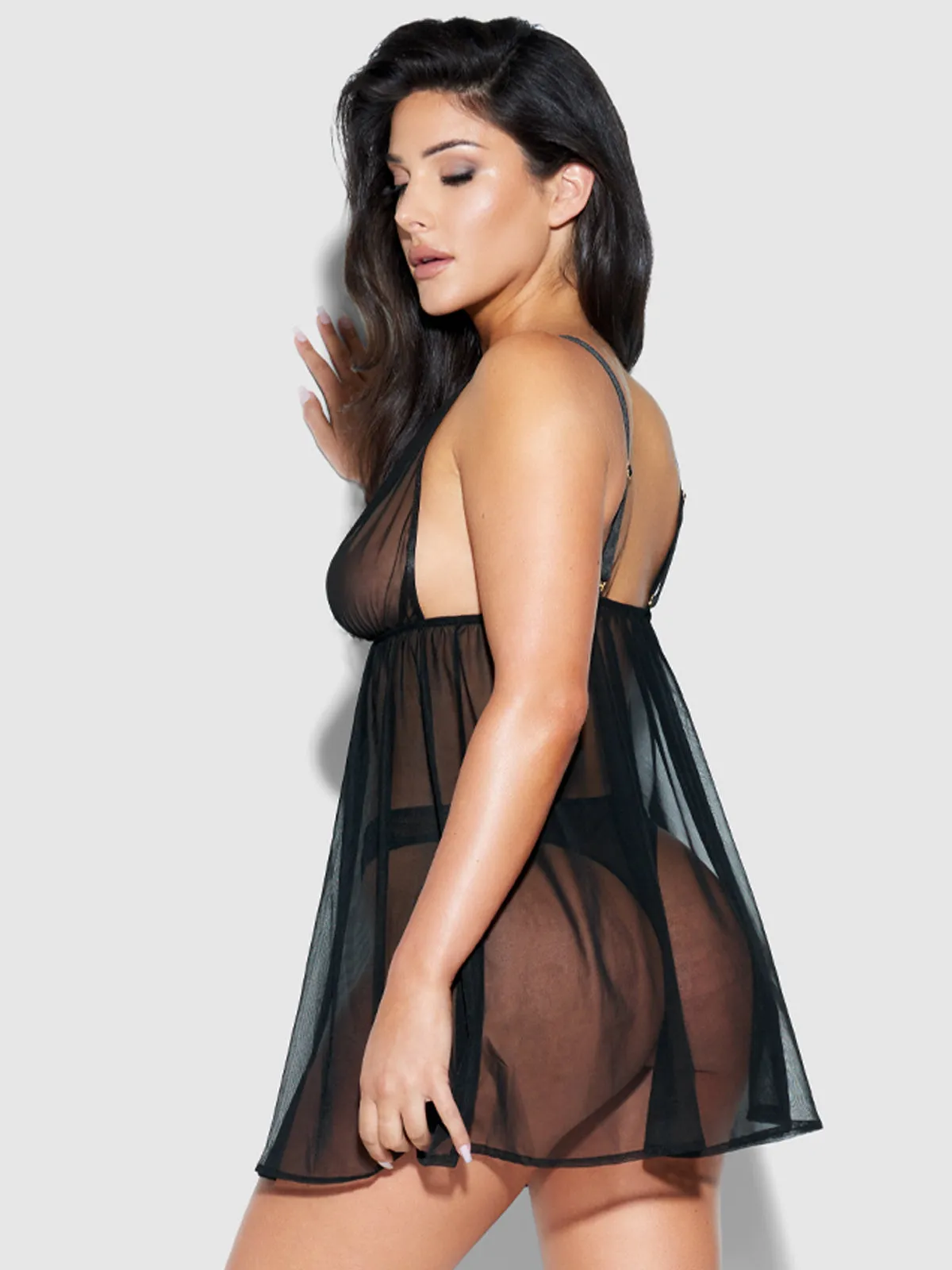 Alanza Unlined Soft Cup Mesh Babydoll