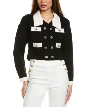 alice   olivia Verdell Wool-Blend Sweater Jacket