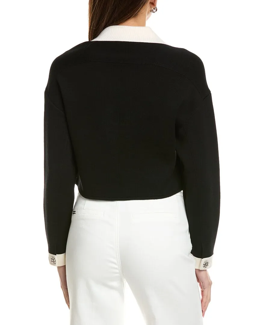 alice   olivia Verdell Wool-Blend Sweater Jacket