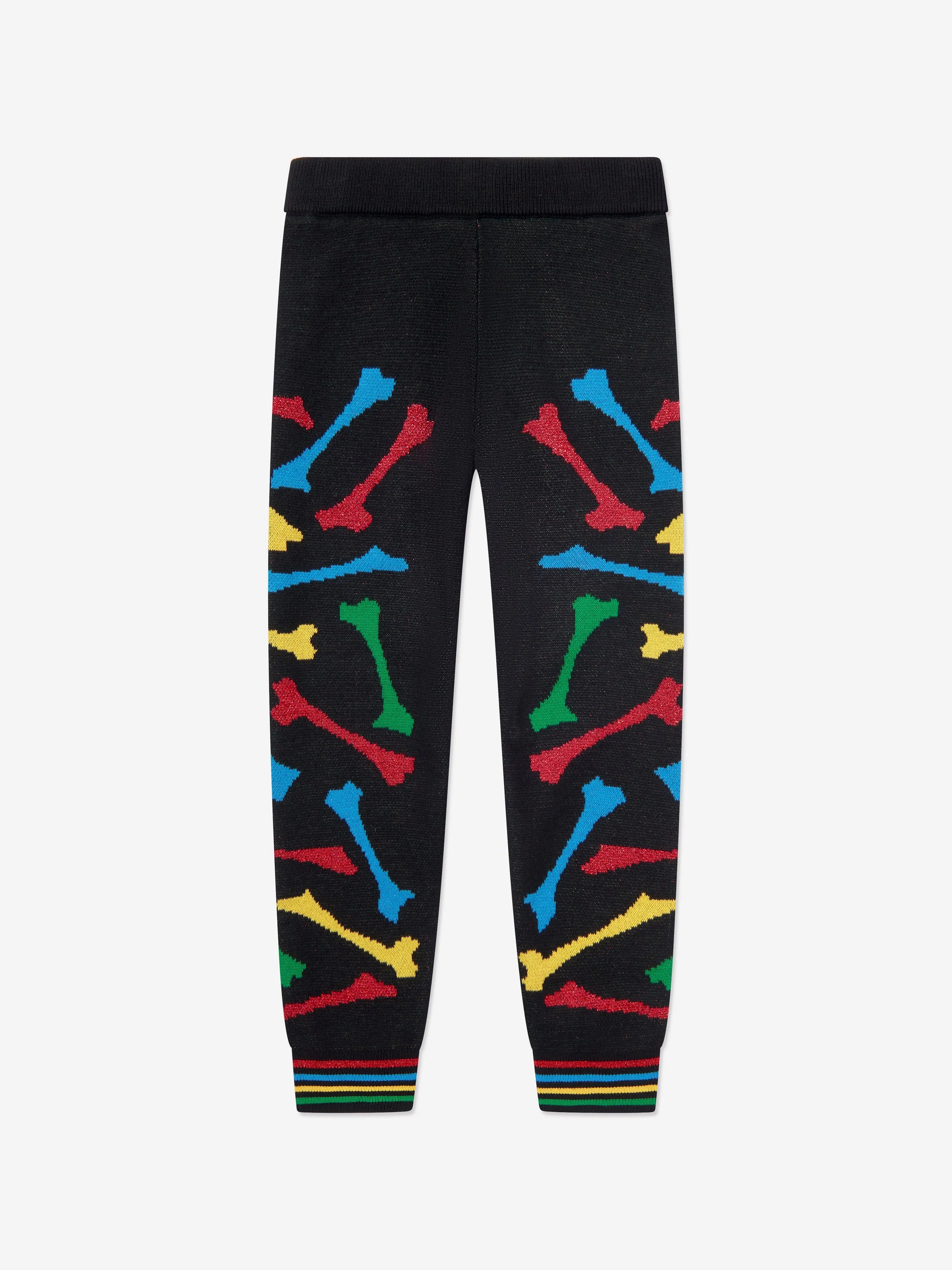Amiri Kids Bones Stacked Joggers in Black