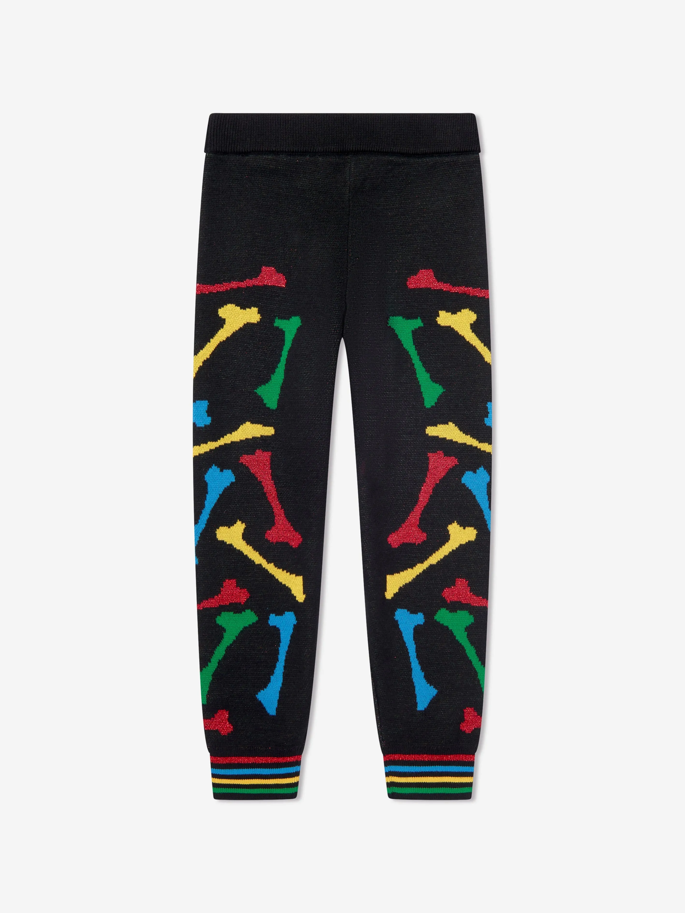 Amiri Kids Bones Stacked Joggers in Black