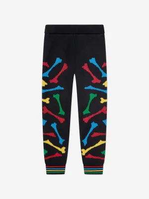 Amiri Kids Bones Stacked Joggers in Black