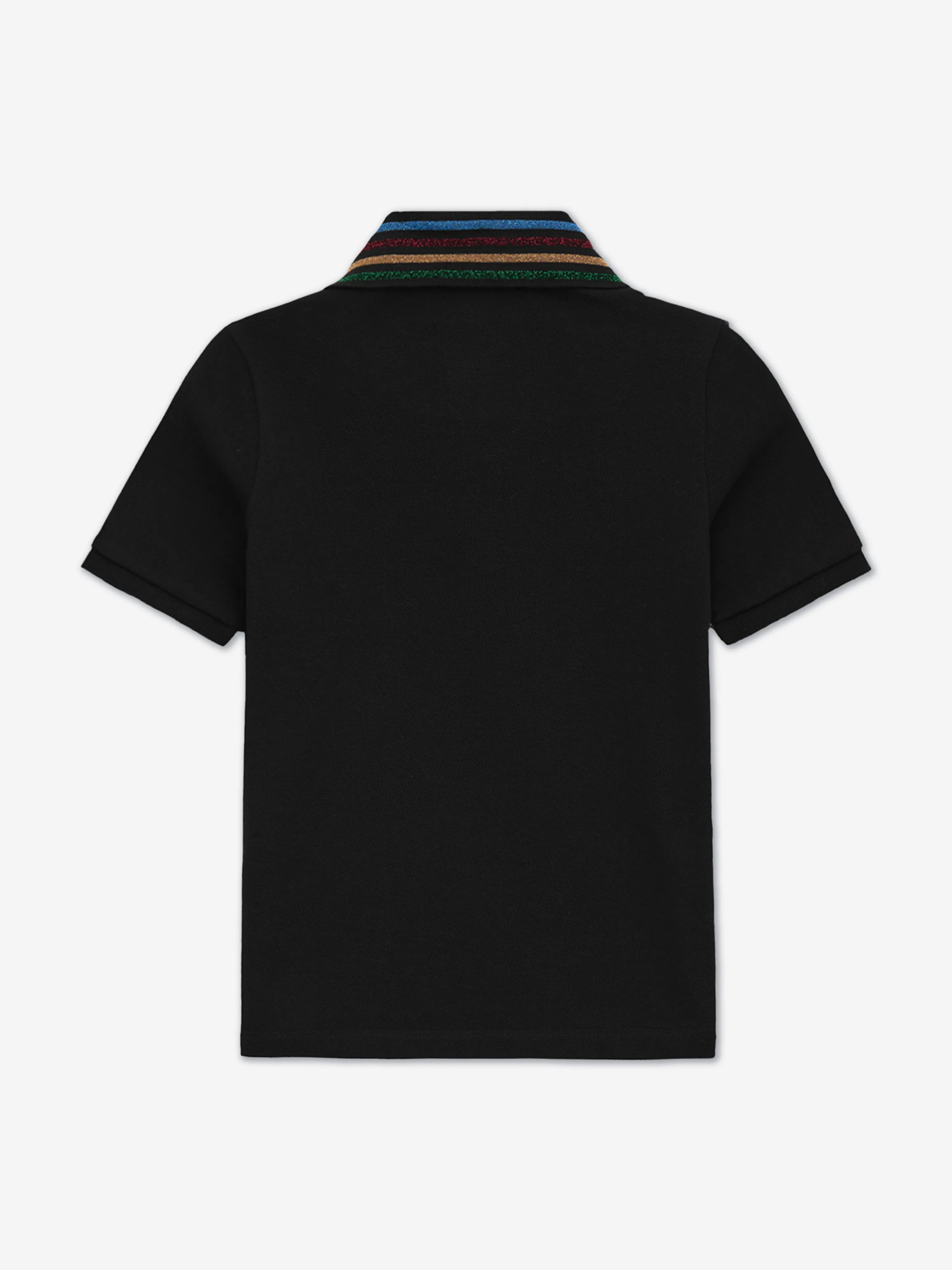 Amiri Kids MA Quad Scribble Polo Shirt in Black