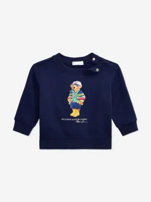 Baby Boys Cotton Sweatshirt in Navy