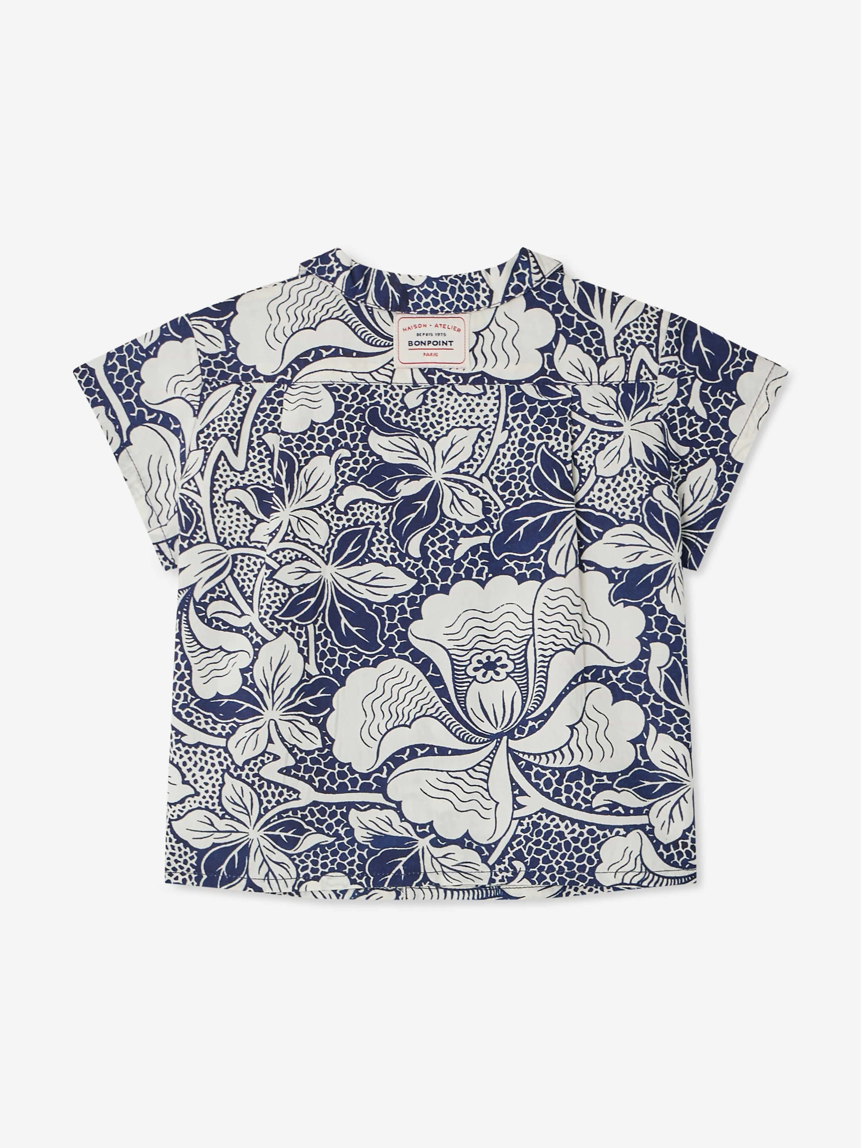 Baby Boys Floral Gerald Shirt in Blue