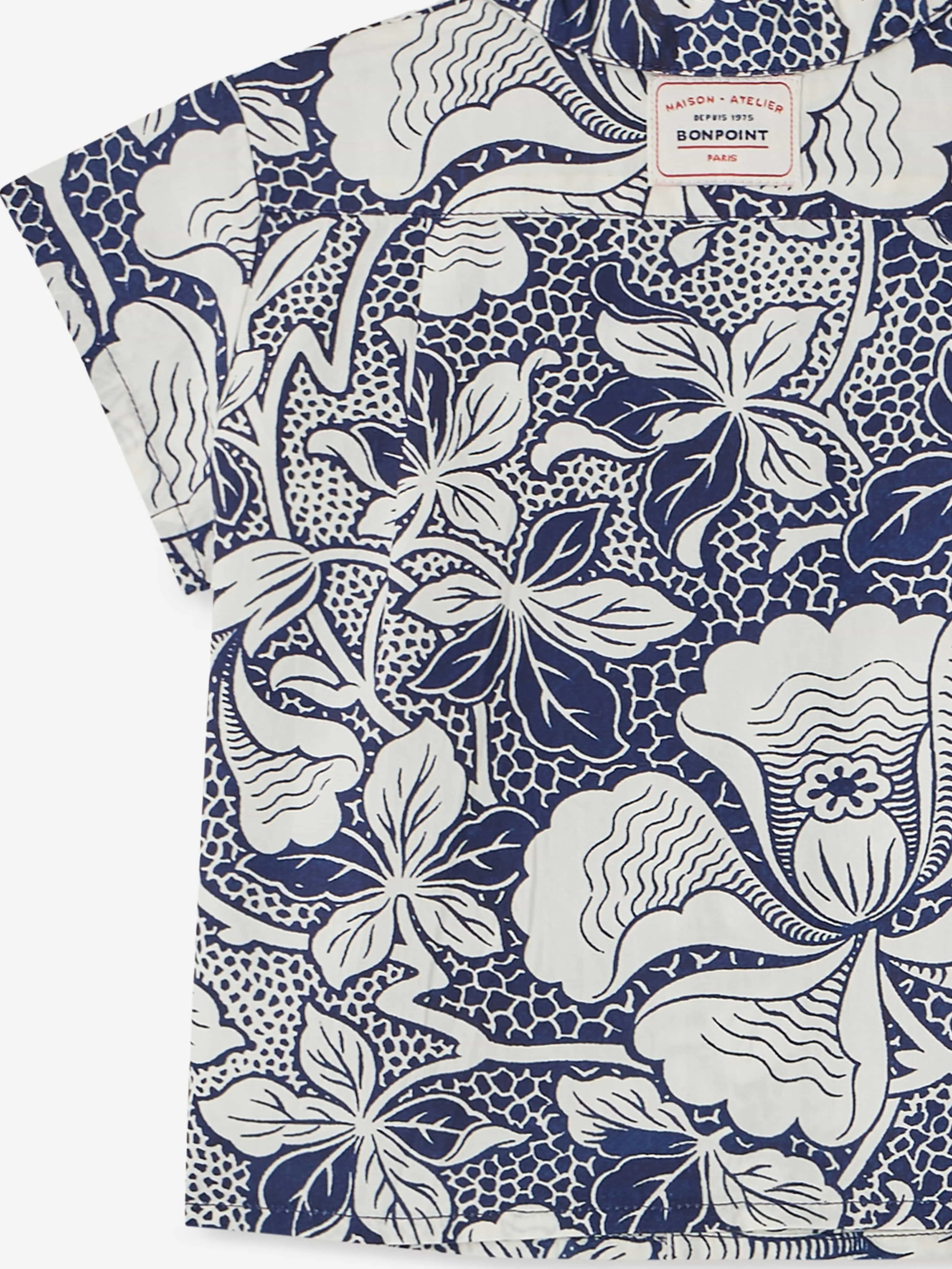 Baby Boys Floral Gerald Shirt in Blue
