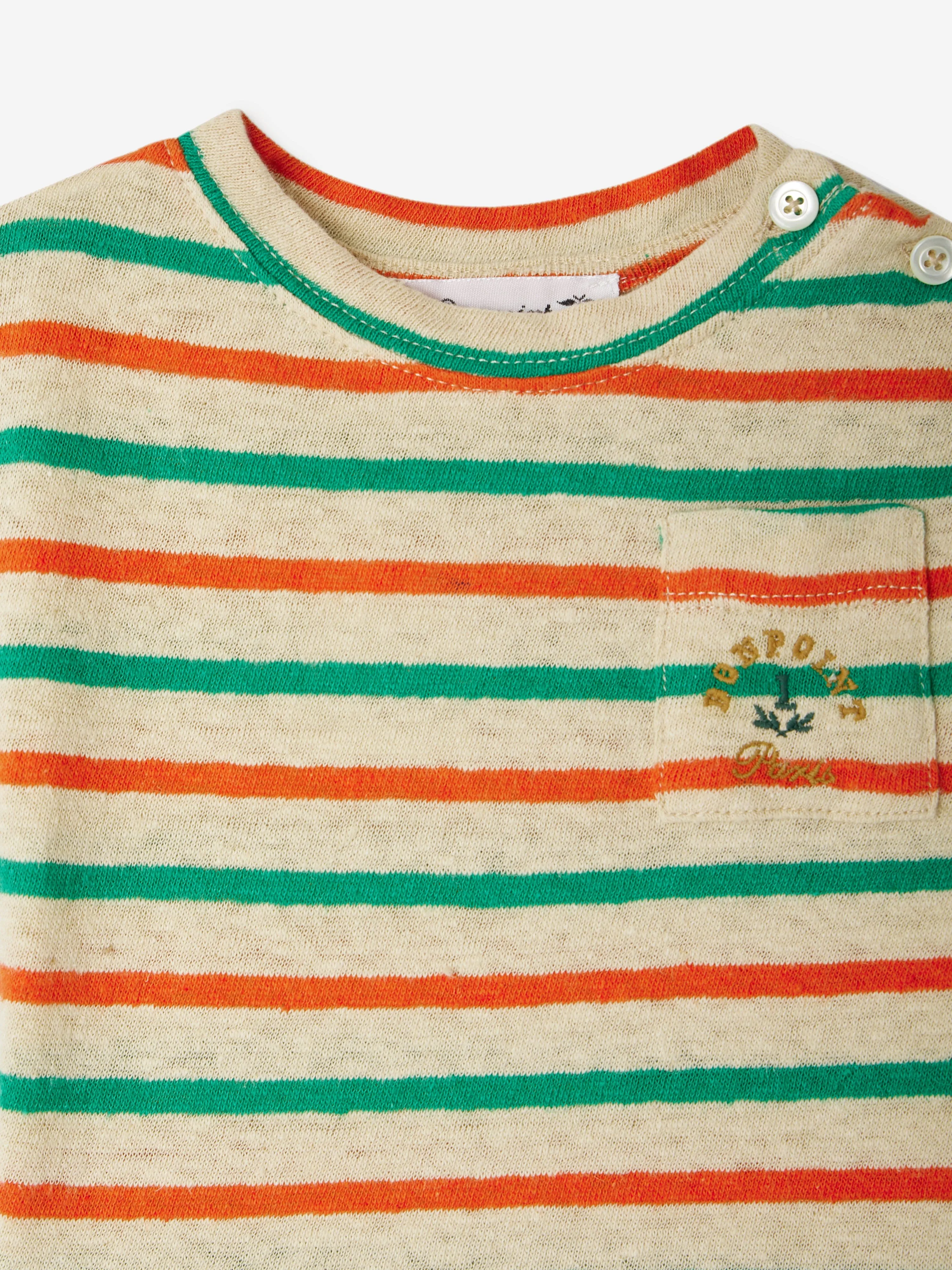 Baby Boys Striped Gaye T-Shirt in Red