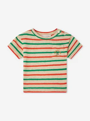 Baby Boys Striped Gaye T-Shirt in Red