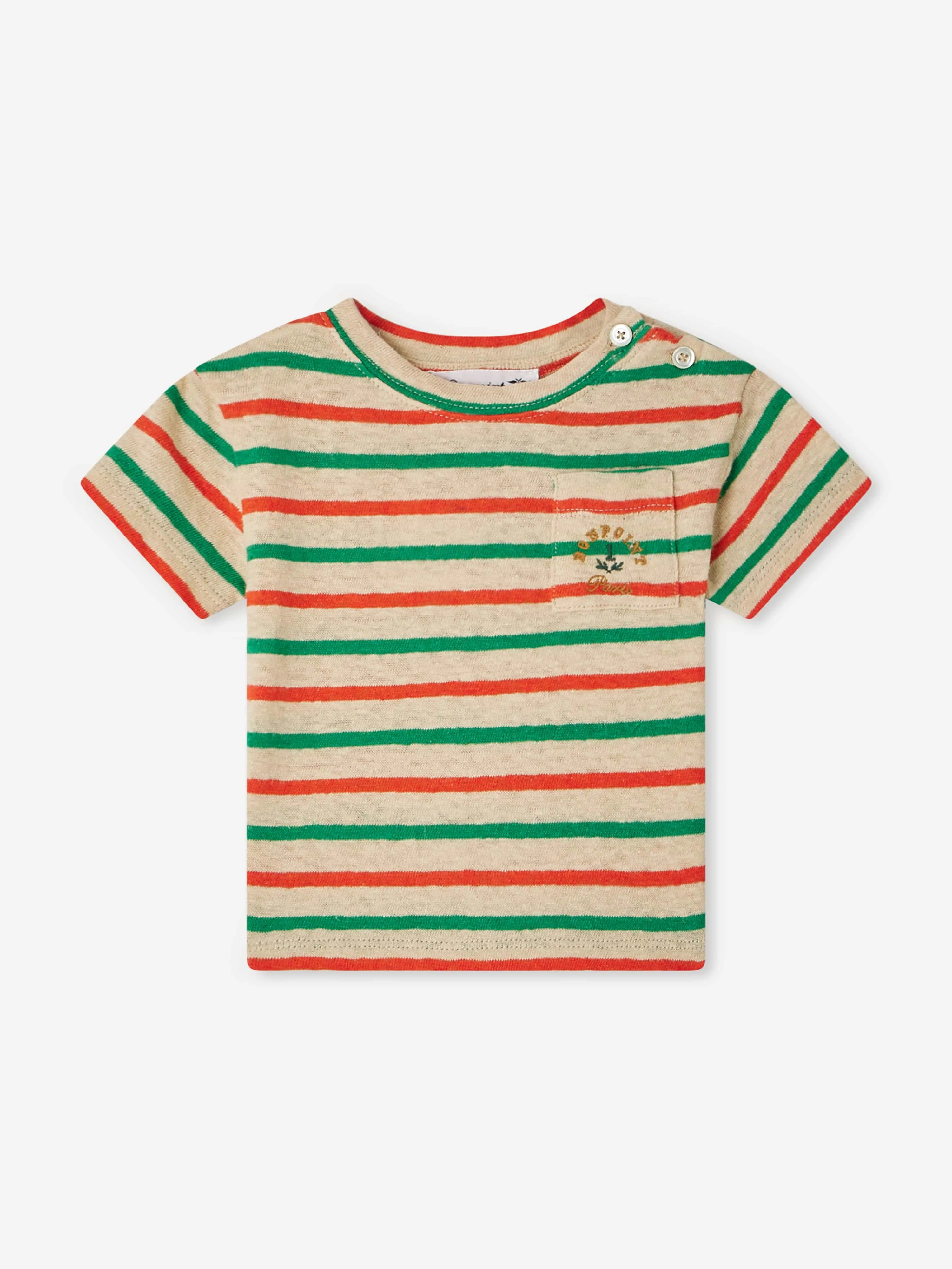 Baby Boys Striped Gaye T-Shirt in Red