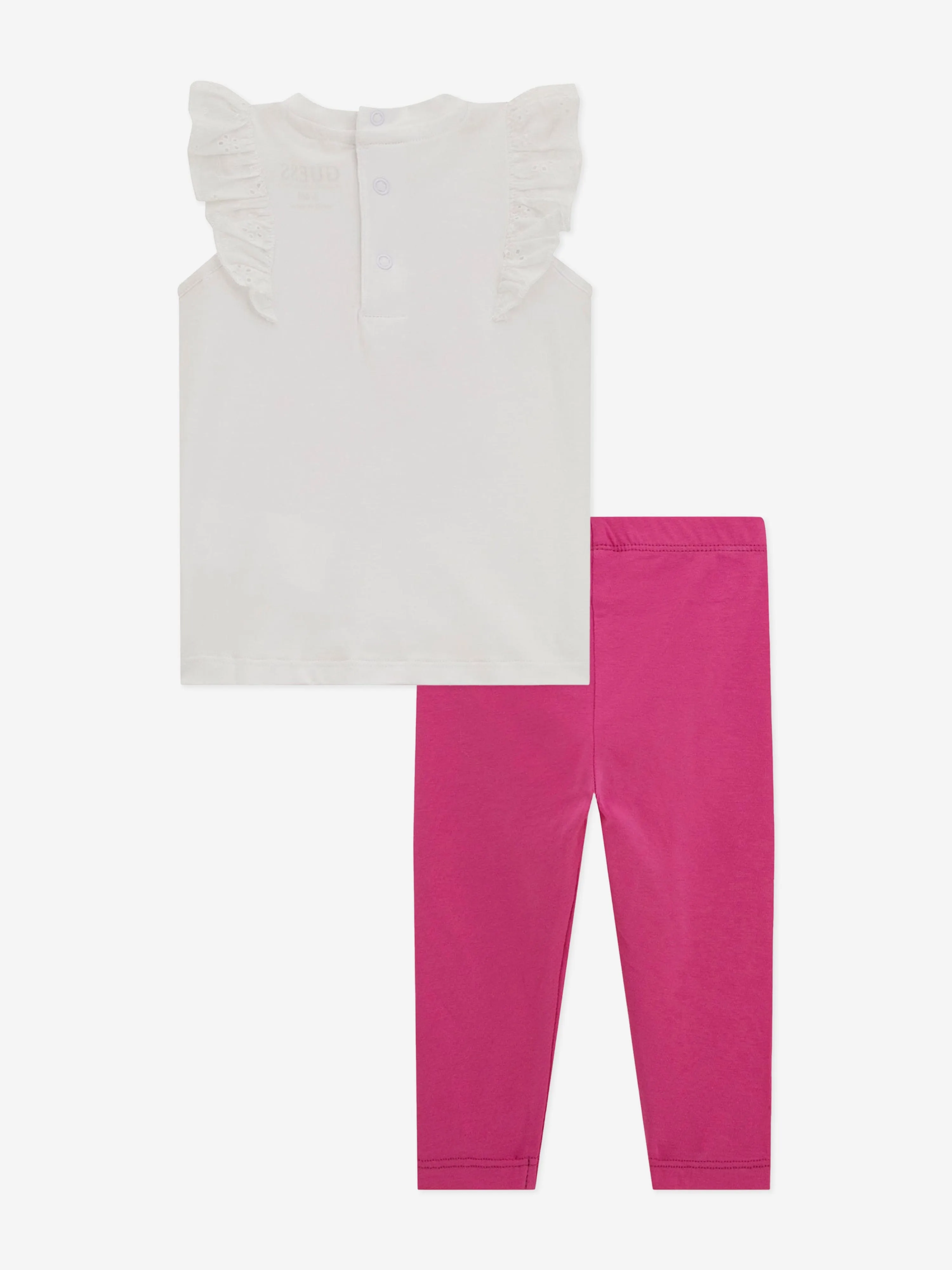 Baby Girls Legging Set in White
