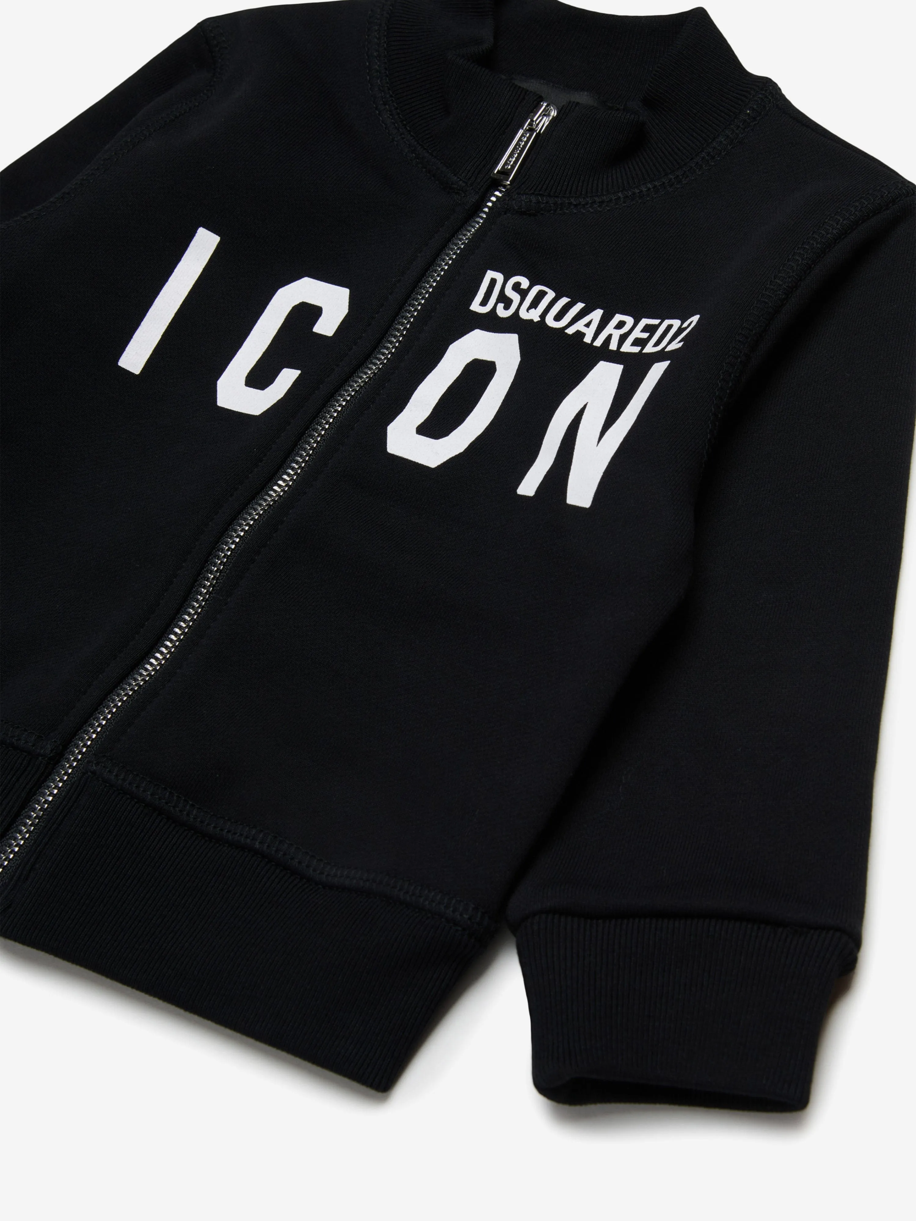 Baby Icon Zip Up Top in Black