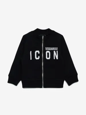 Baby Icon Zip Up Top in Black