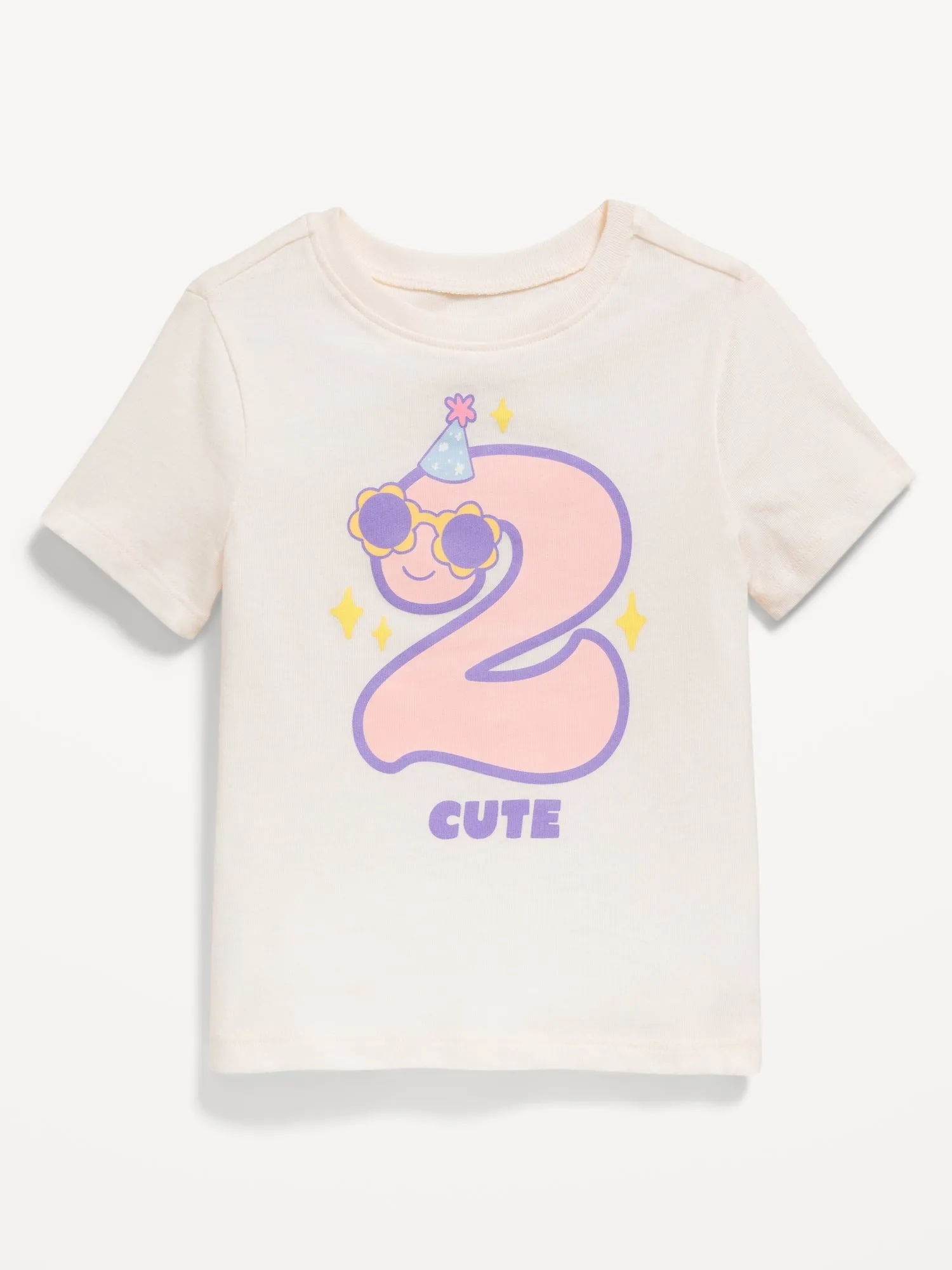 Birthday Graphic T-Shirt for Toddler Girls