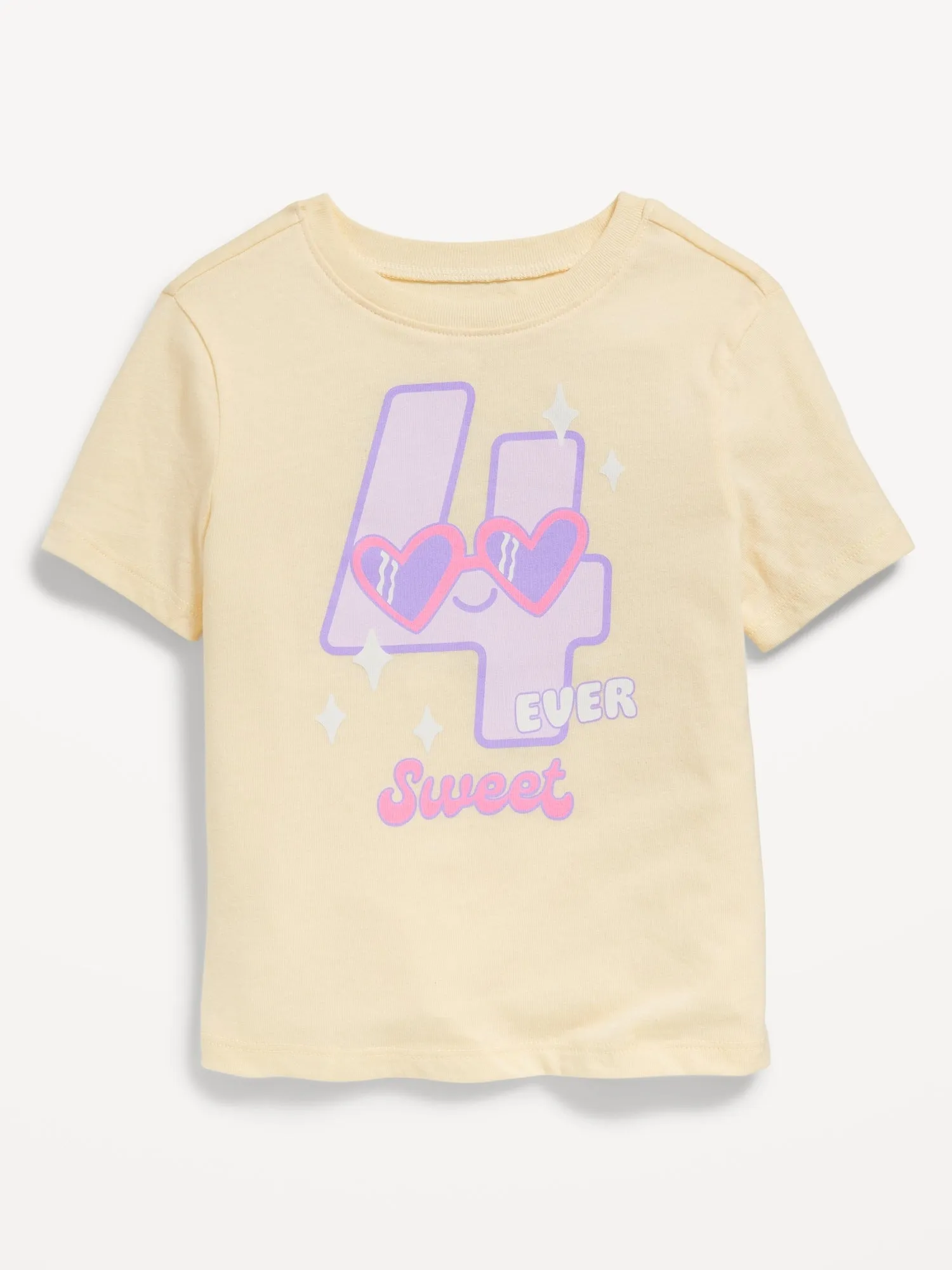 Birthday Graphic T-Shirt for Toddler Girls