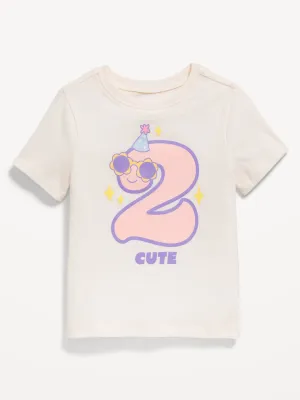 Birthday Graphic T-Shirt for Toddler Girls