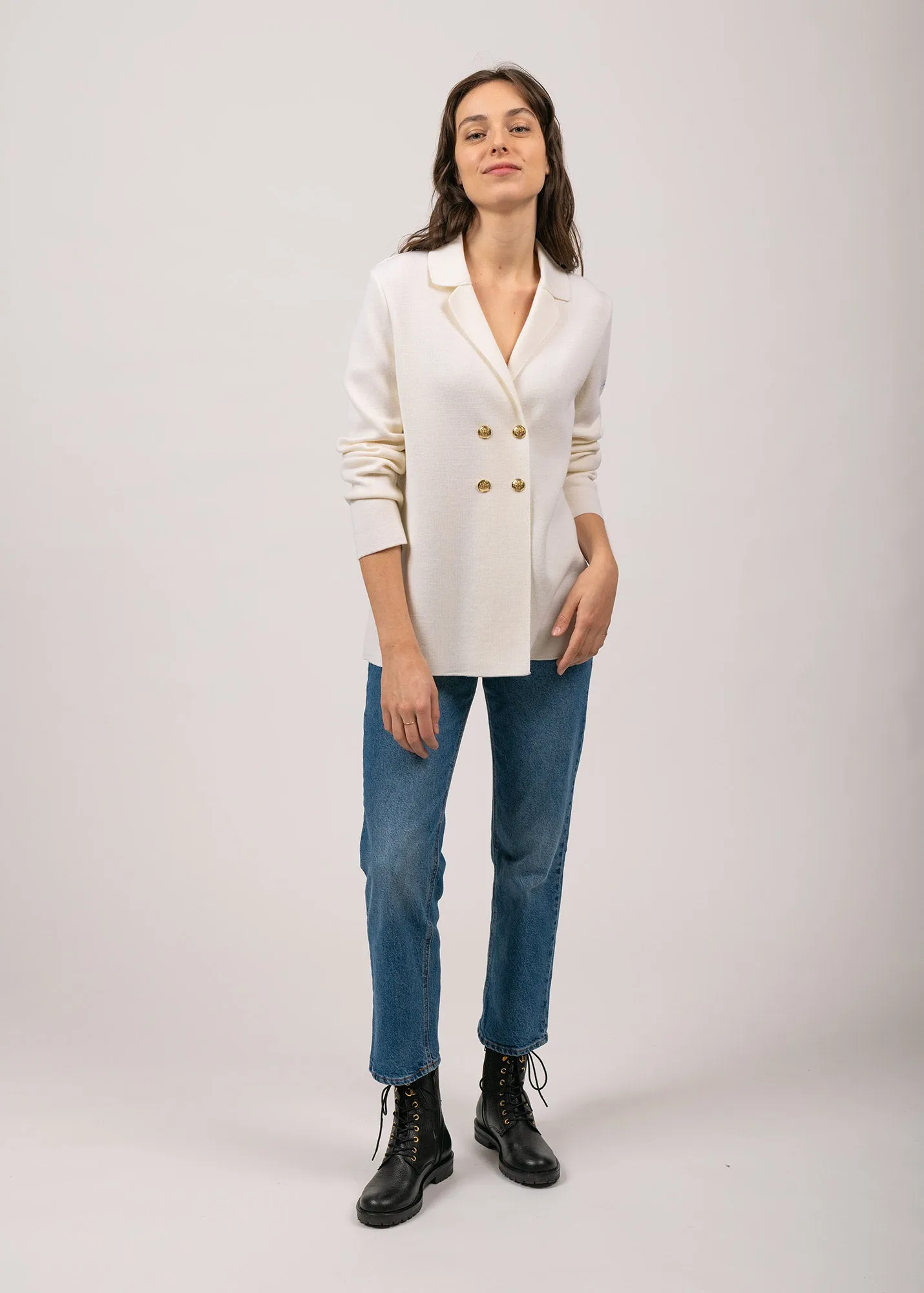 Blazer Charente - en laine (BLANC)