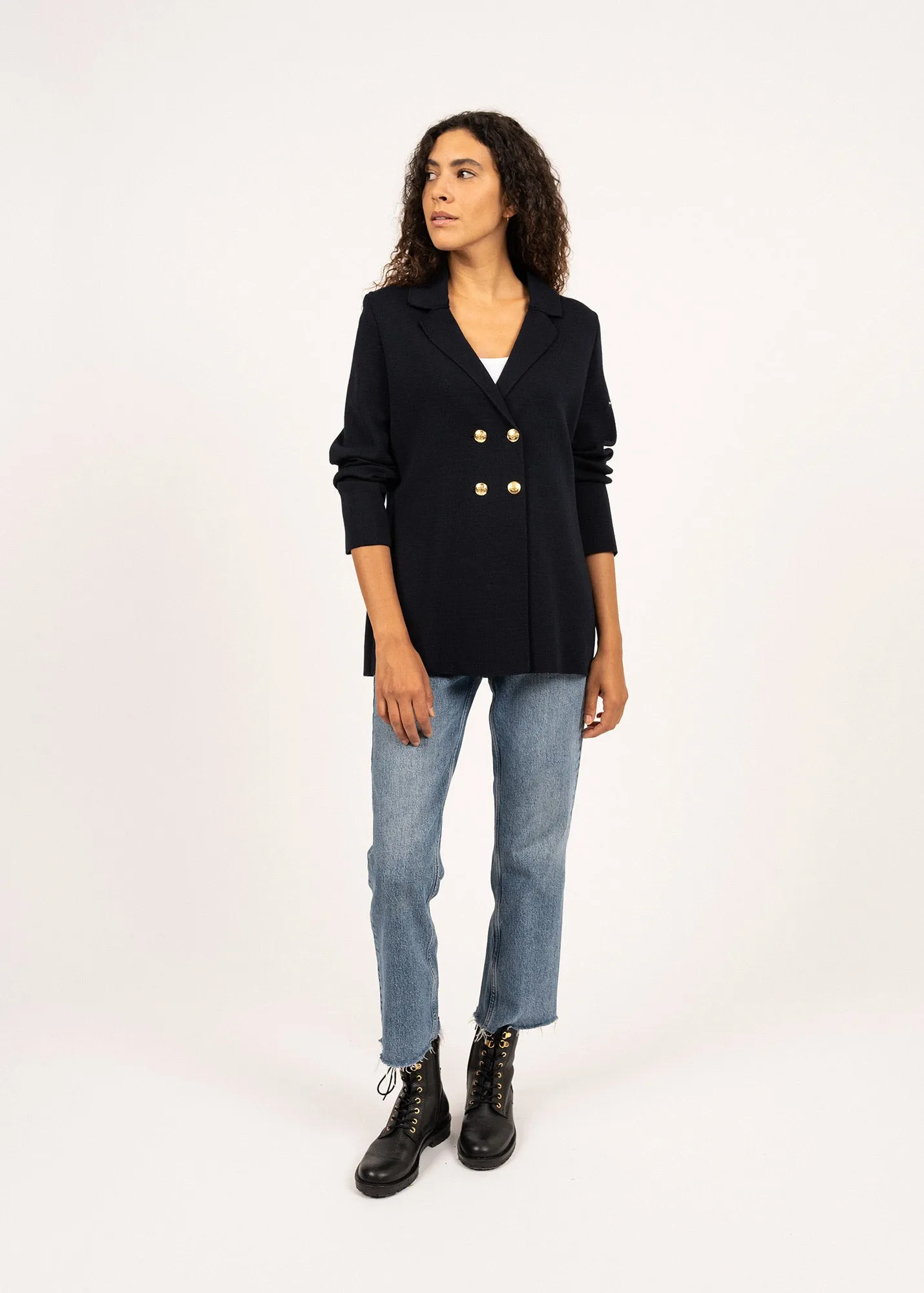 Blazer Charente - en laine (NAVY)
