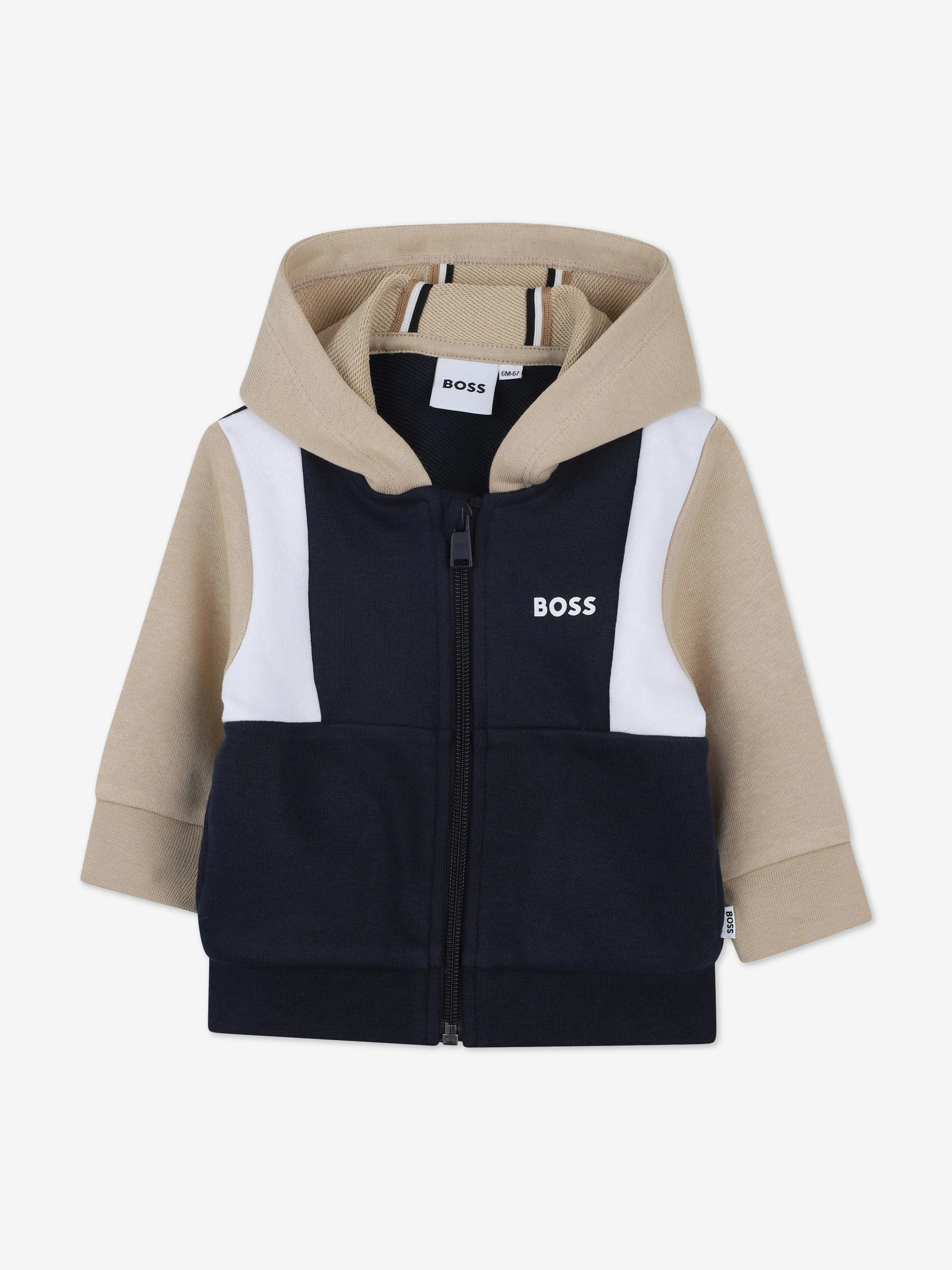 BOSS Baby Boys Colourblock Tracksuit in Navy