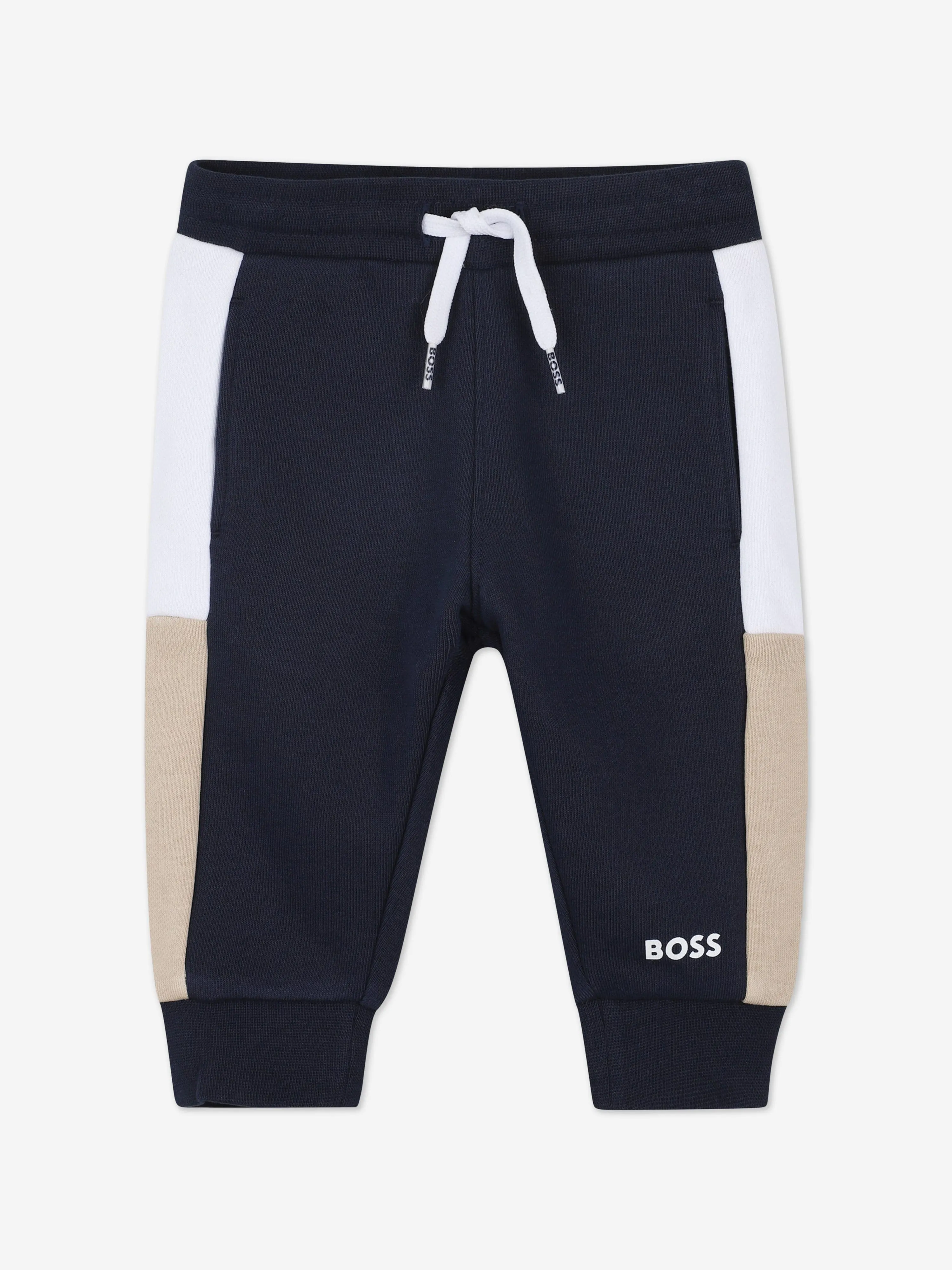 BOSS Baby Boys Colourblock Tracksuit in Navy