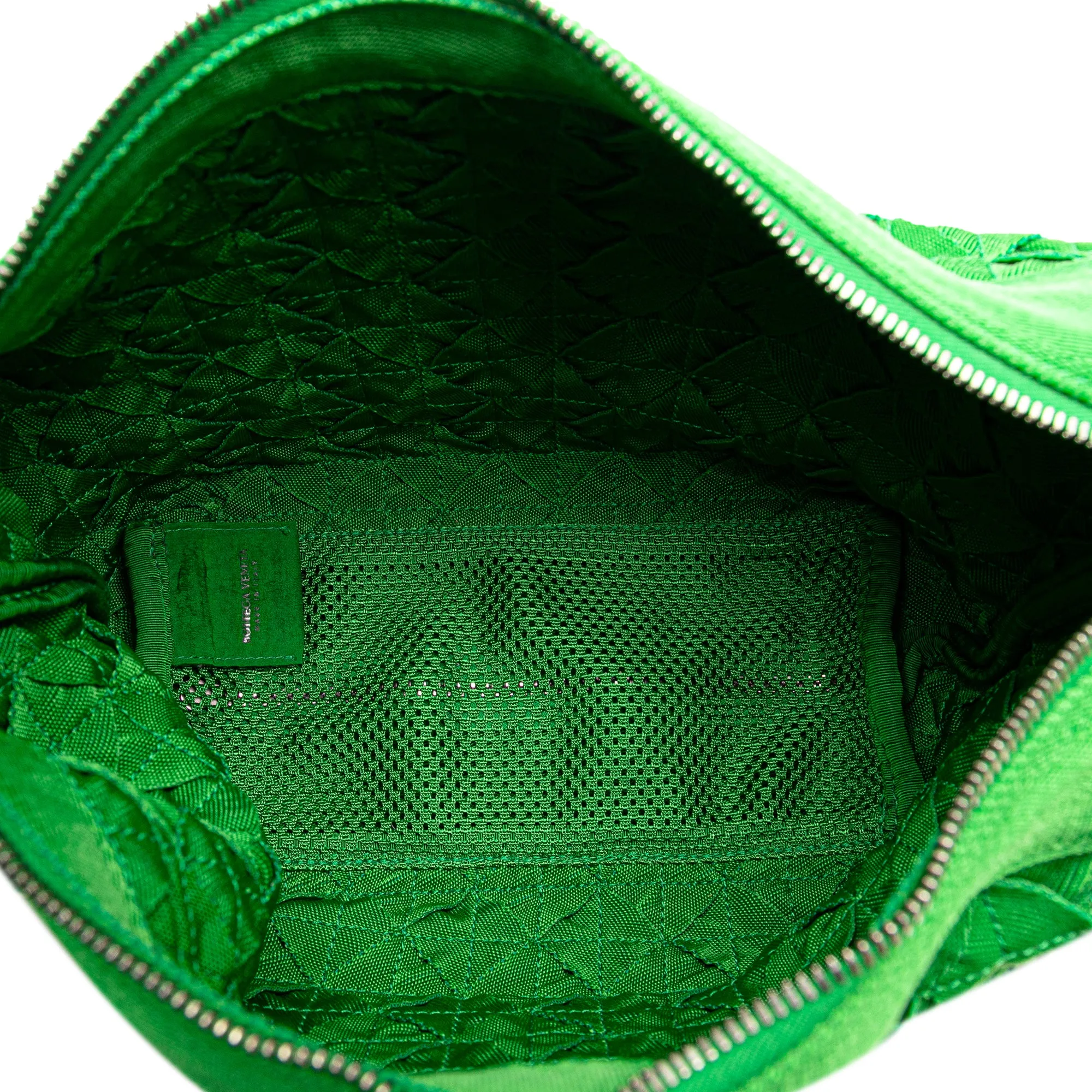 Bottega Veneta Canvas Intrecciato Webbing Cassette Crossbody Green