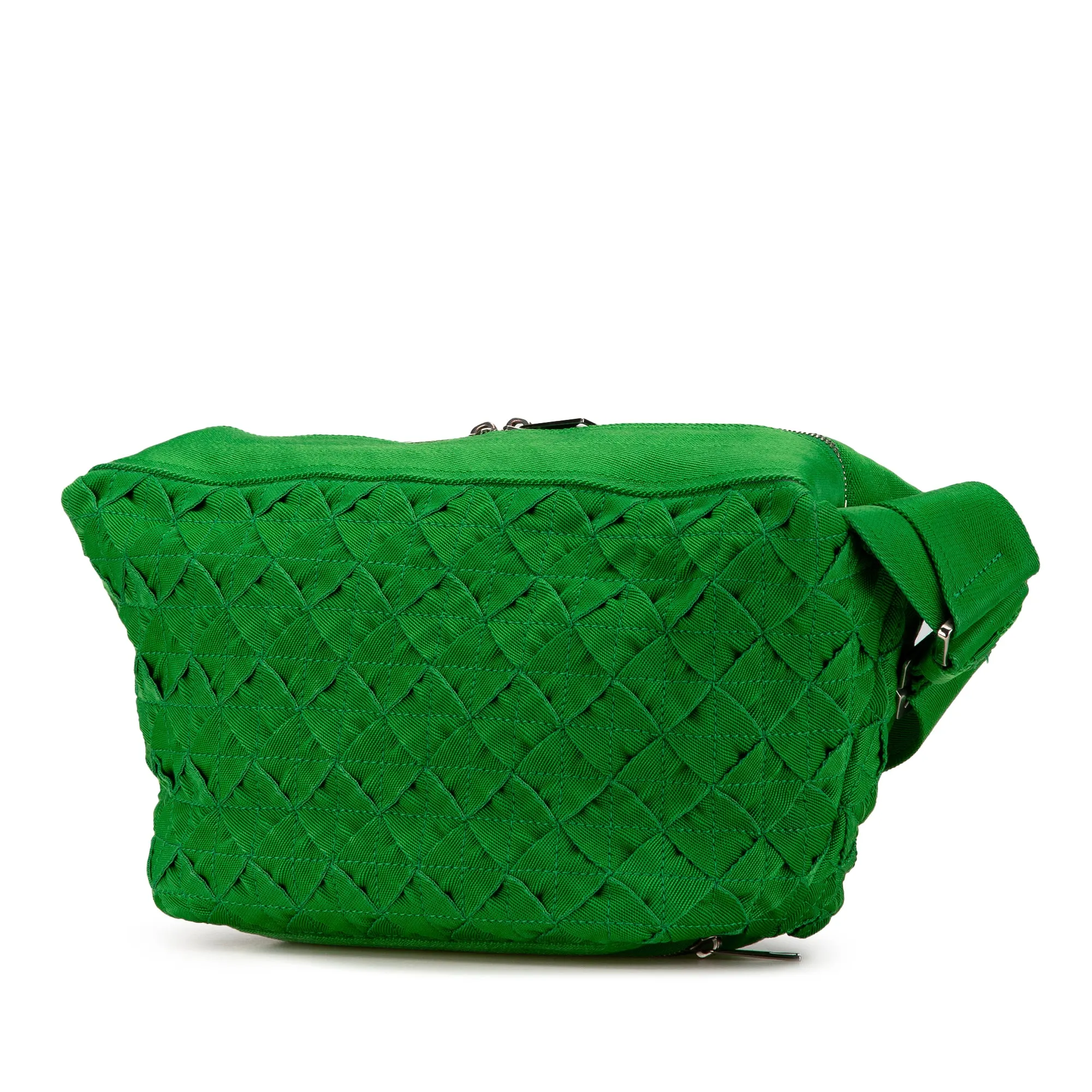 Bottega Veneta Canvas Intrecciato Webbing Cassette Crossbody Green