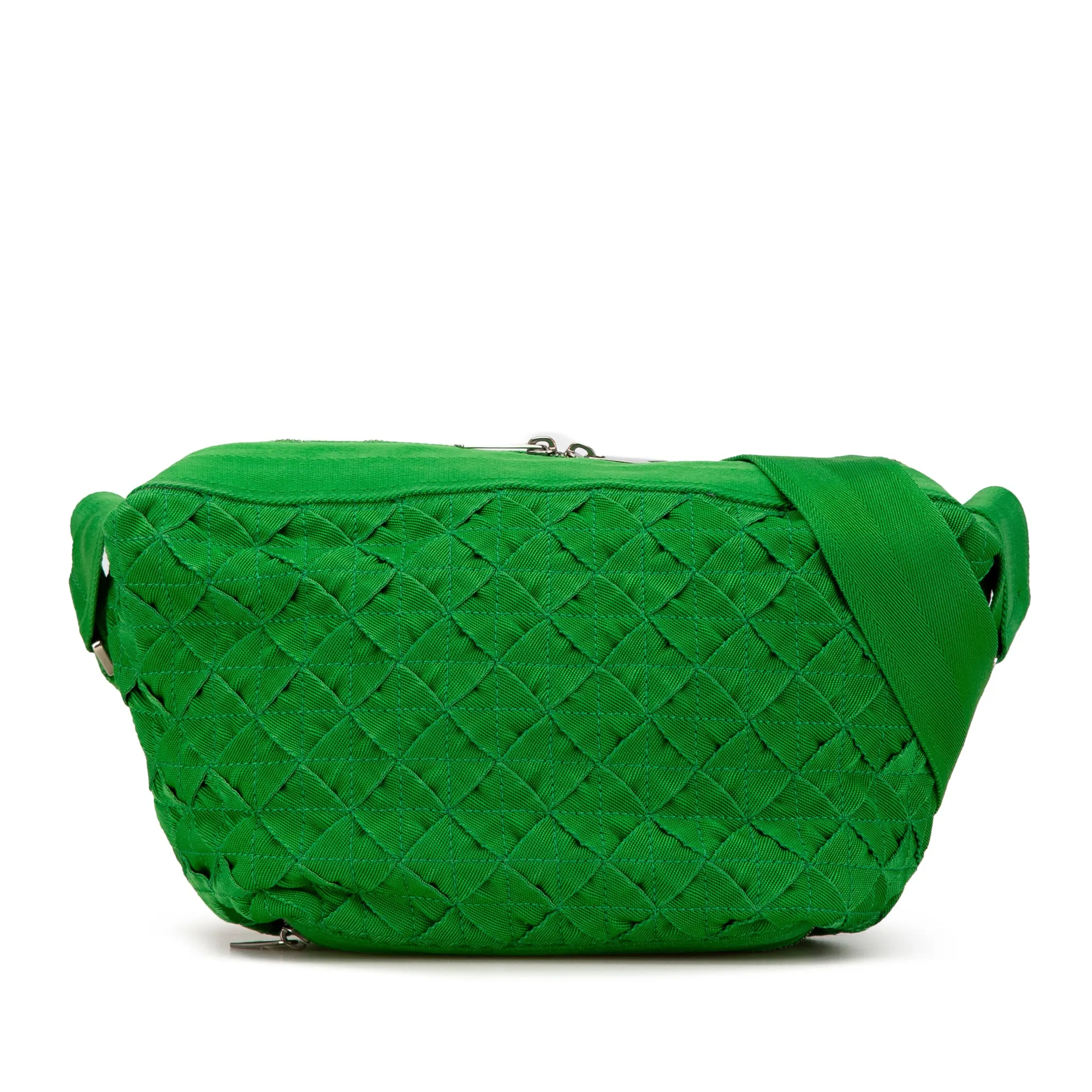 Bottega Veneta Canvas Intrecciato Webbing Cassette Crossbody Green