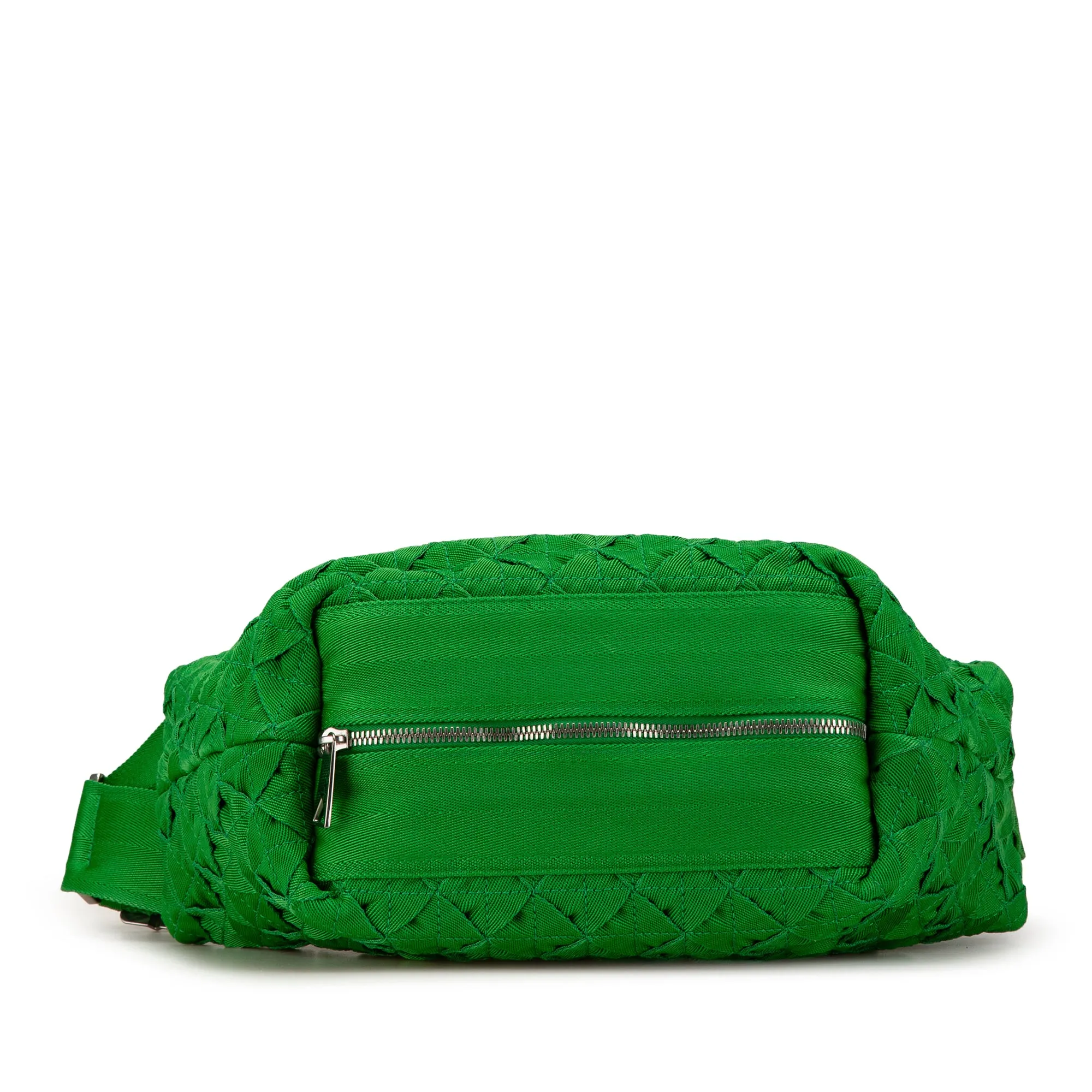 Bottega Veneta Canvas Intrecciato Webbing Cassette Crossbody Green