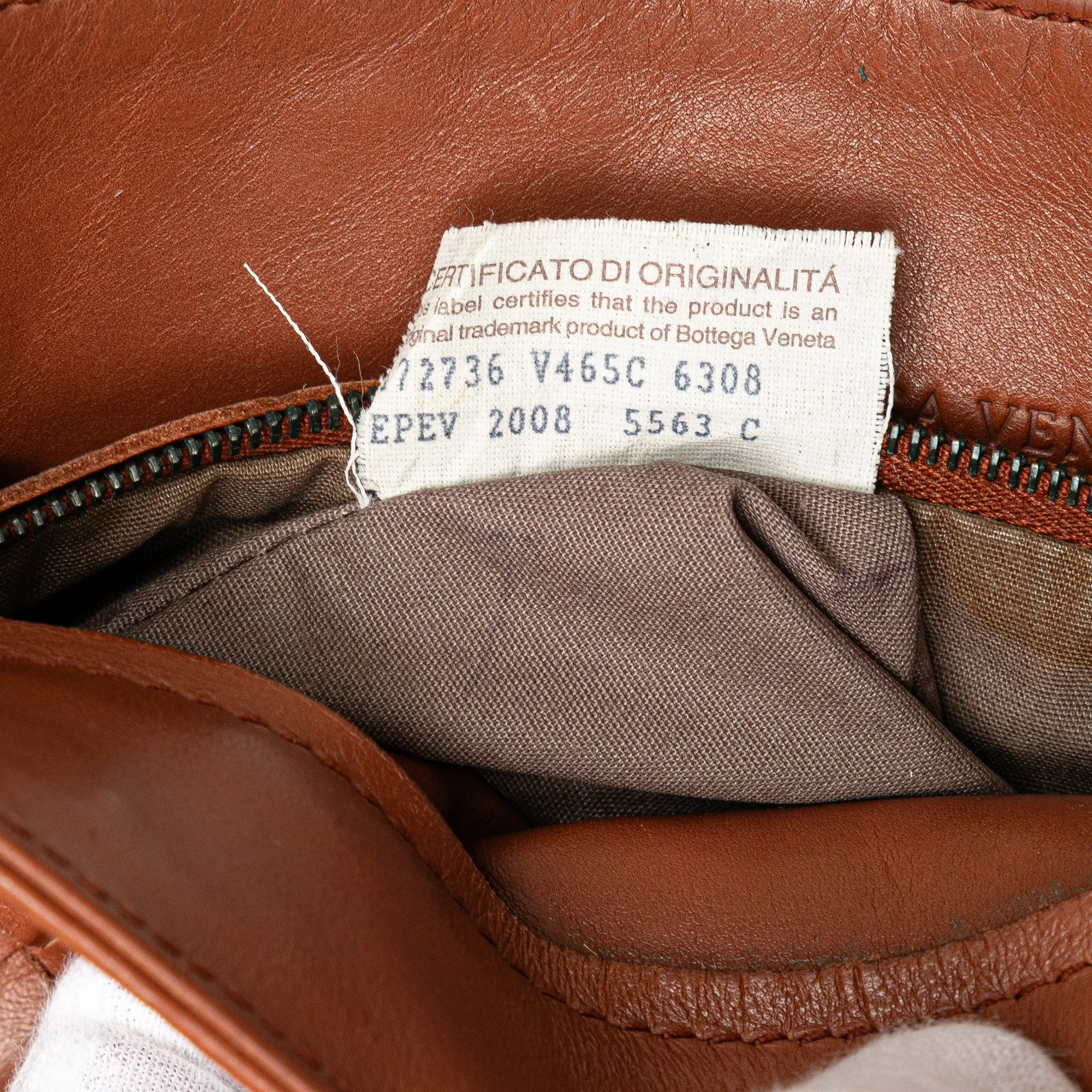 Bottega Veneta Leather Intrecciato Crossbody Brown