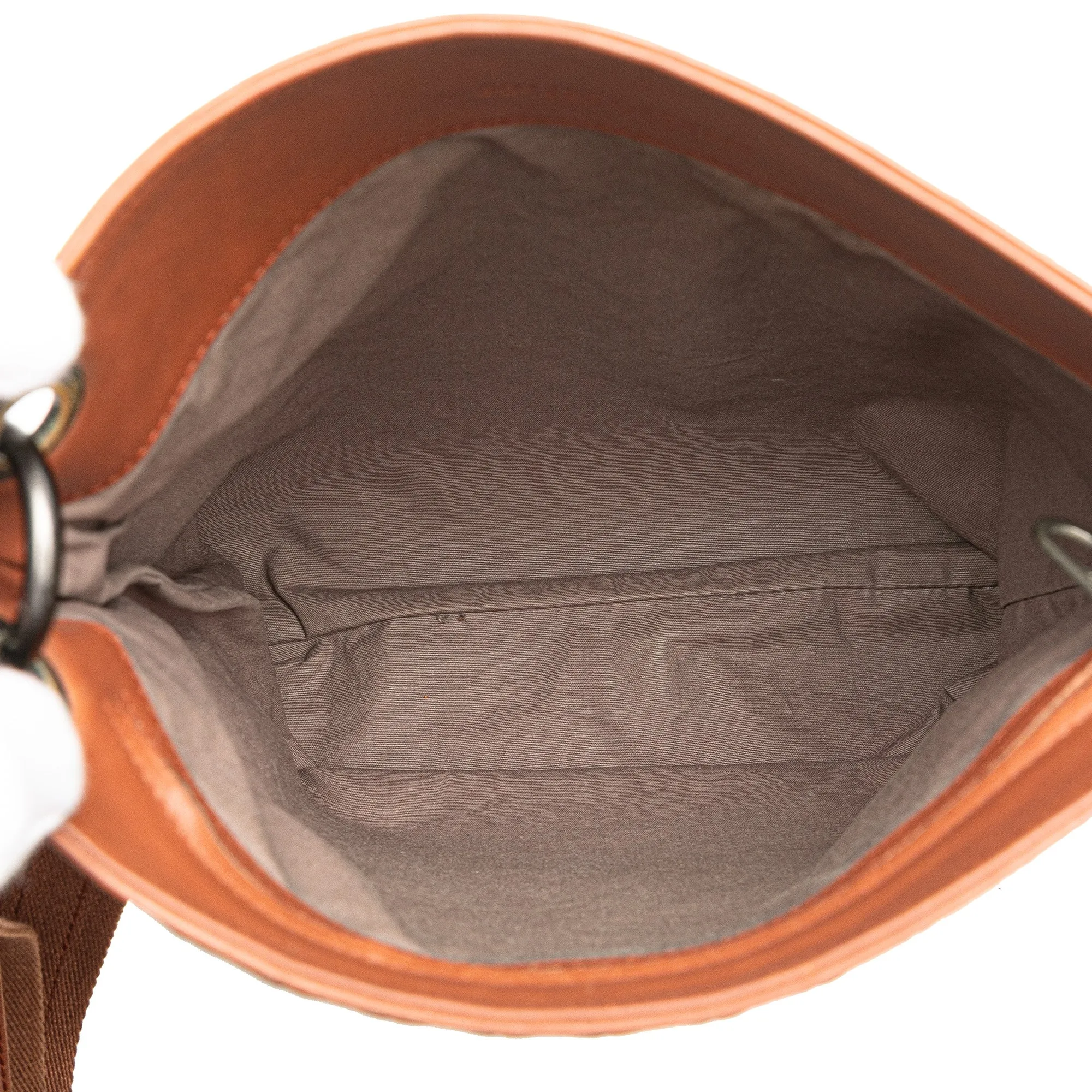 Bottega Veneta Leather Intrecciato Crossbody Brown
