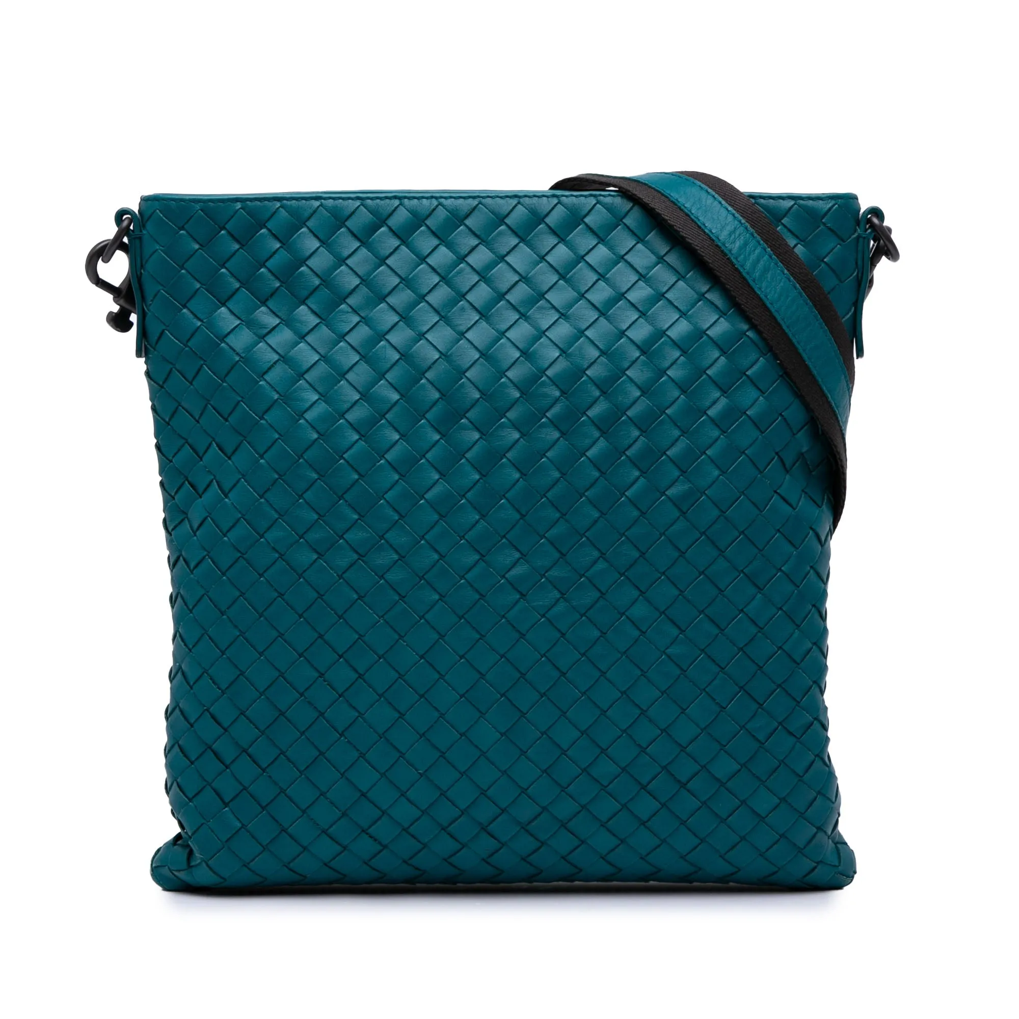 Bottega Veneta Nappa Intrecciato Crossbody Blue