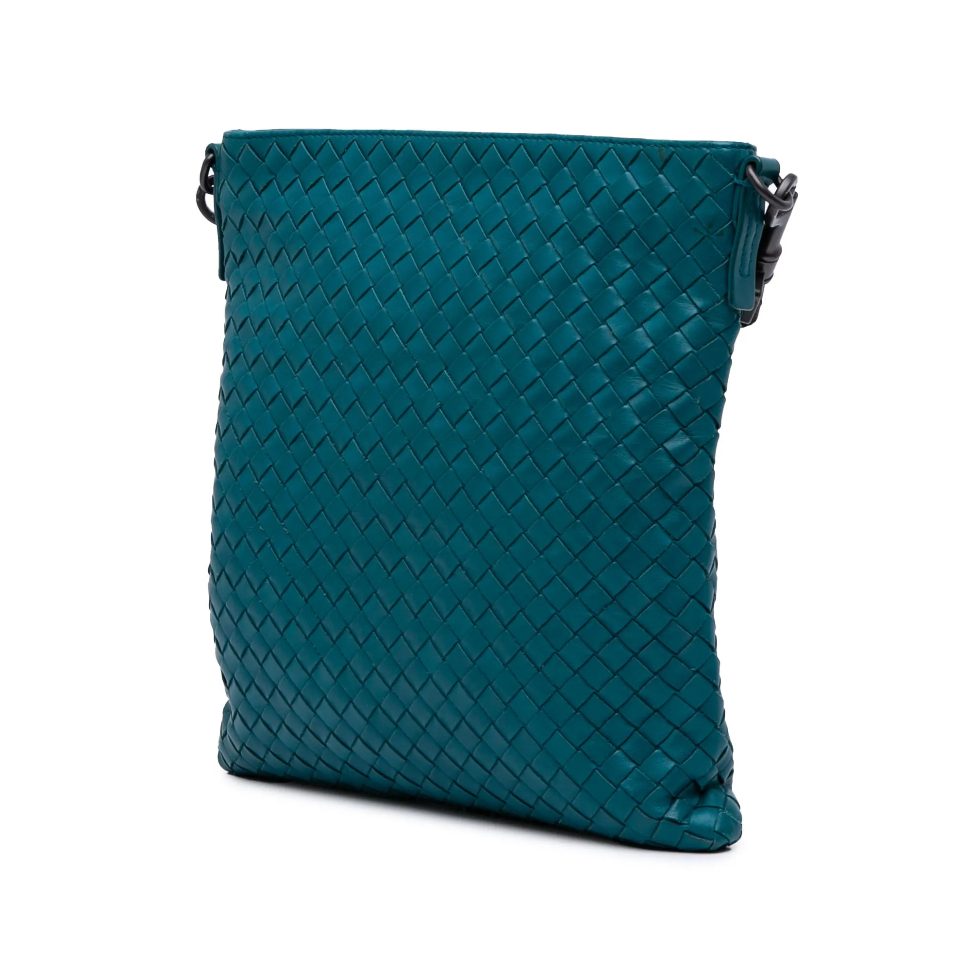 Bottega Veneta Nappa Intrecciato Crossbody Blue
