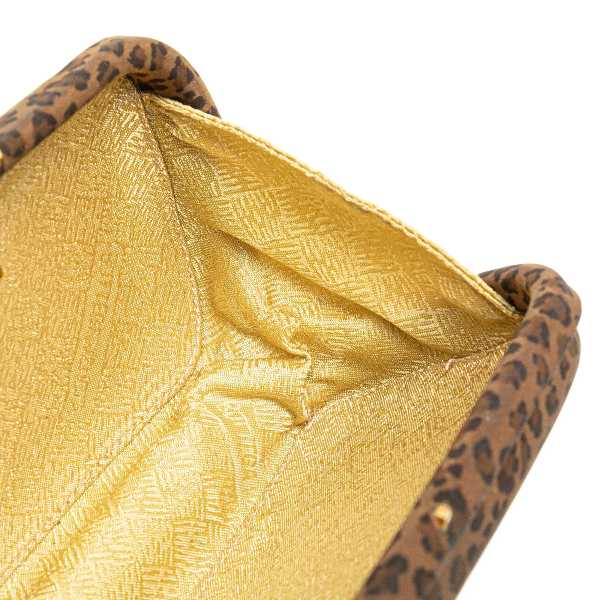 Bottega Veneta Nylon Leopard Print Box Clutch