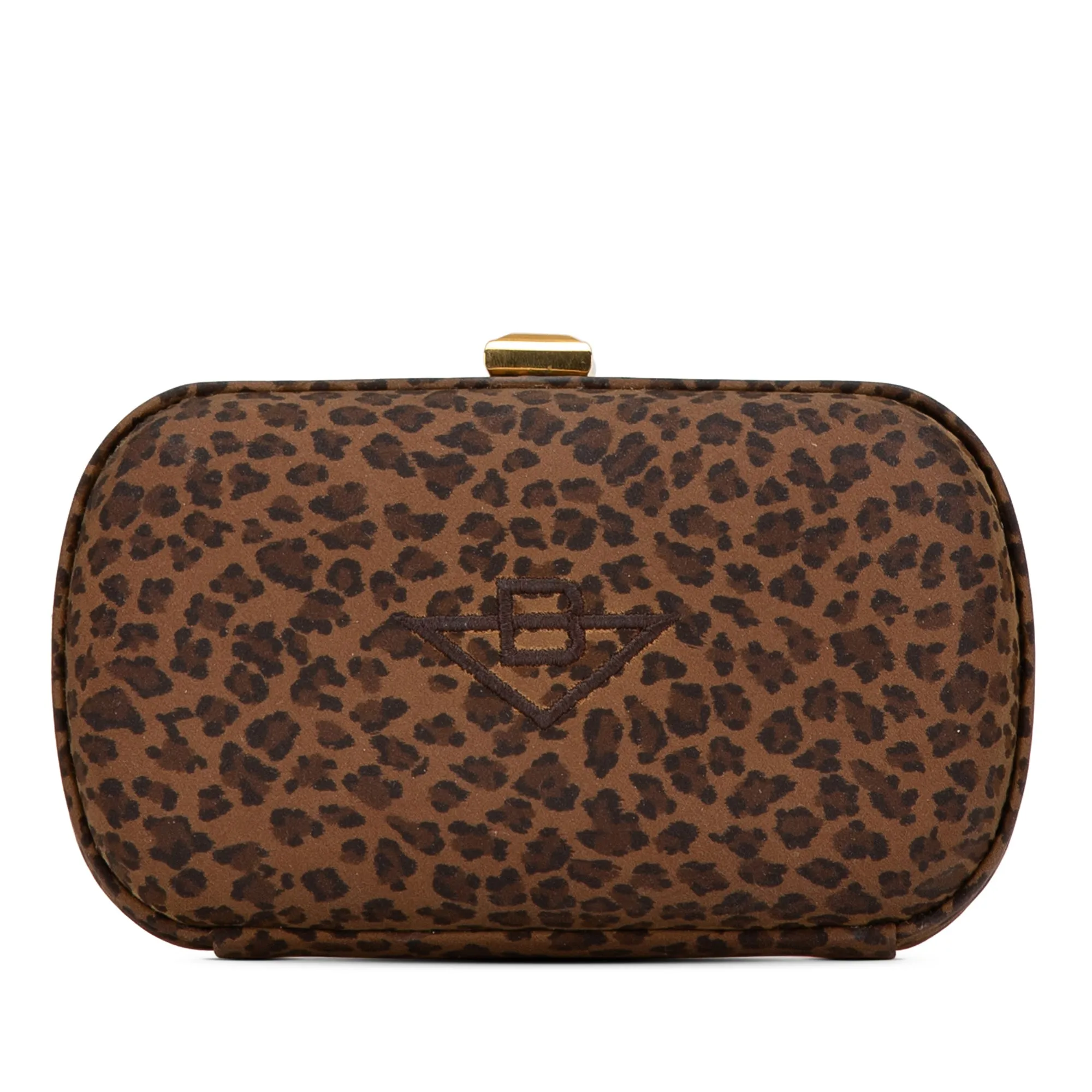 Bottega Veneta Nylon Leopard Print Box Clutch
