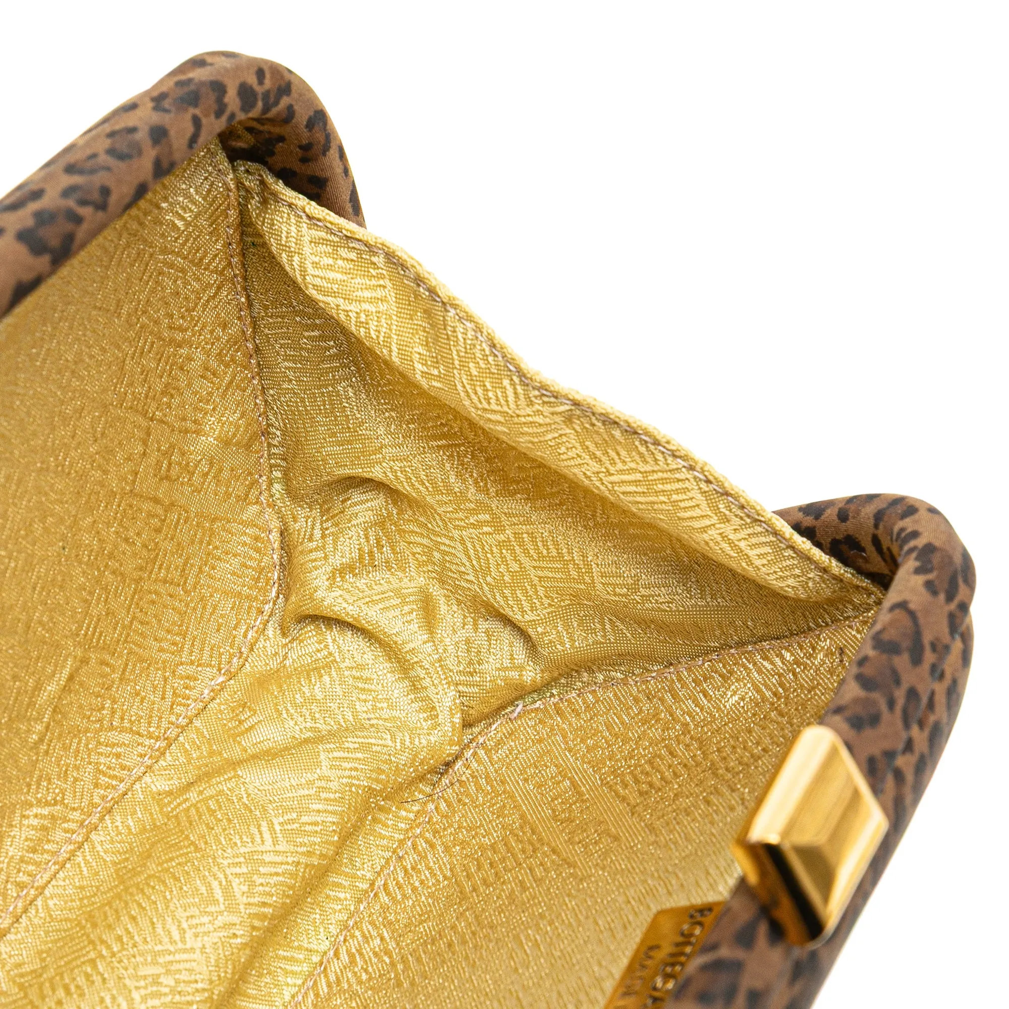 Bottega Veneta Nylon Leopard Print Box Clutch