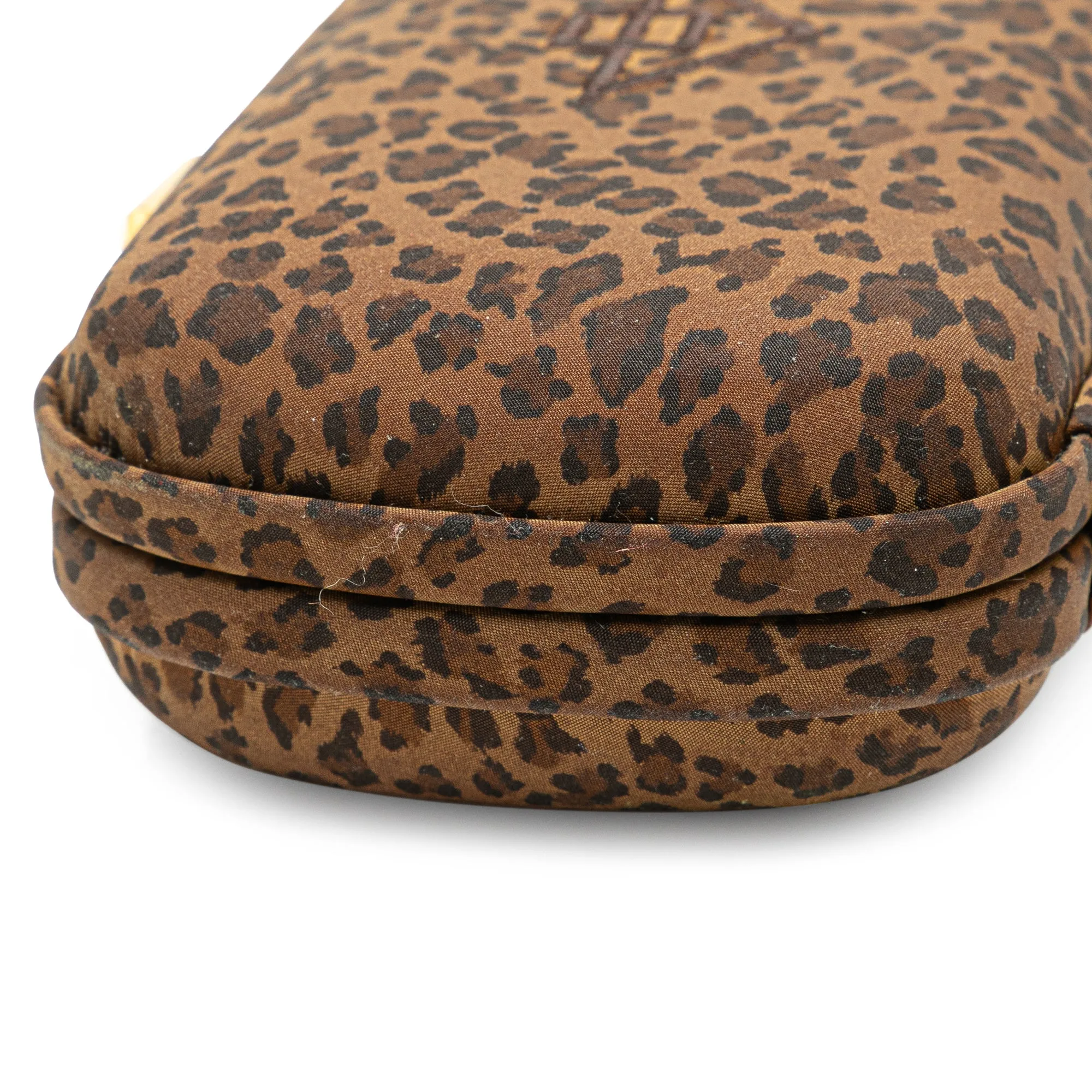 Bottega Veneta Nylon Leopard Print Box Clutch