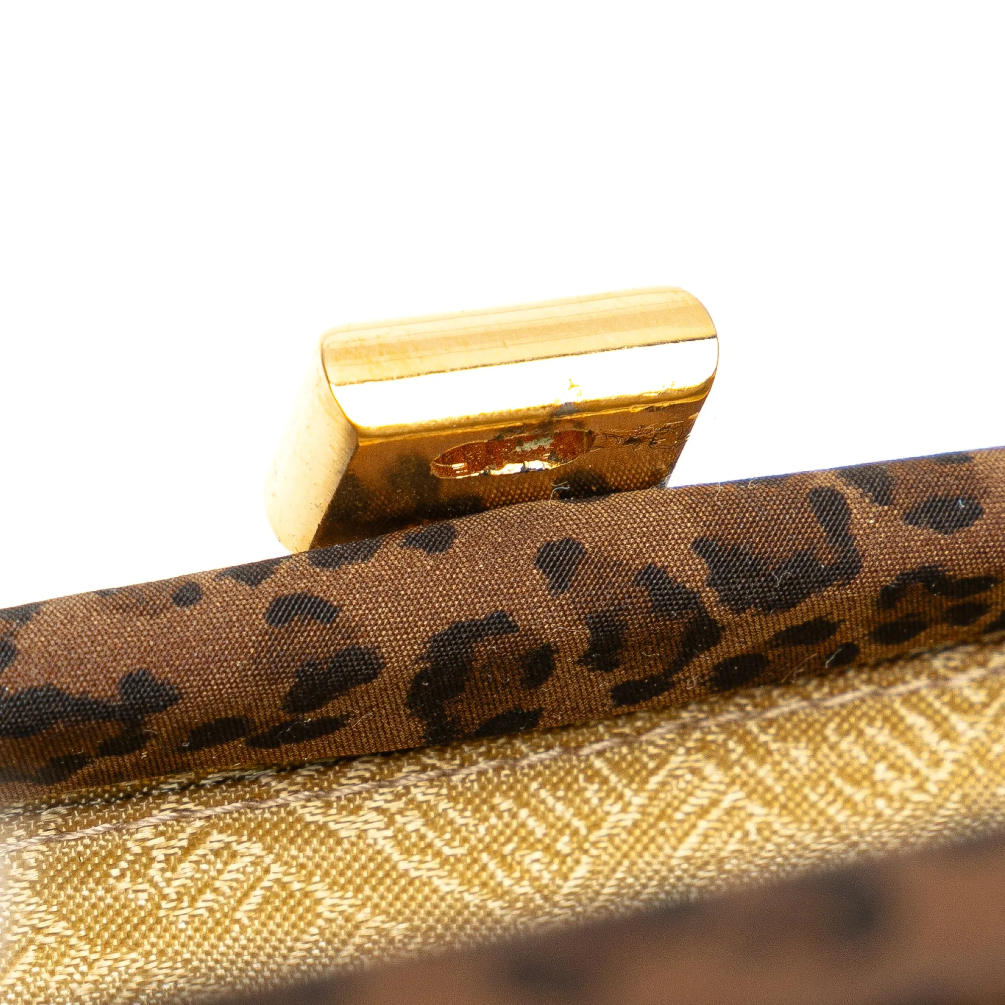 Bottega Veneta Nylon Leopard Print Box Clutch