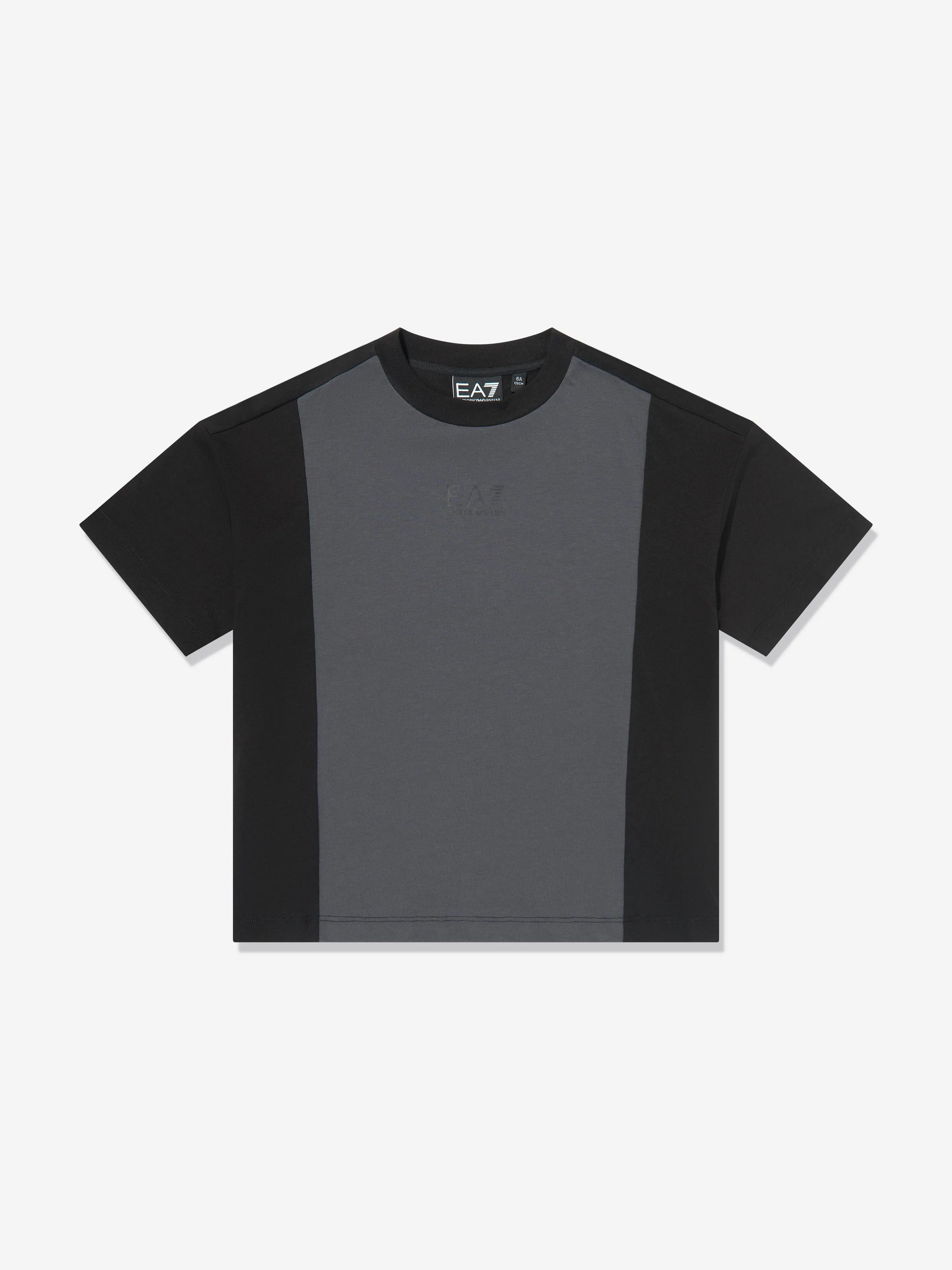 Boys Colourblock Logo T-Shirt in Grey