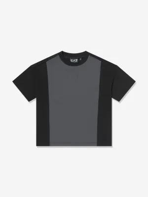 Boys Colourblock Logo T-Shirt in Grey