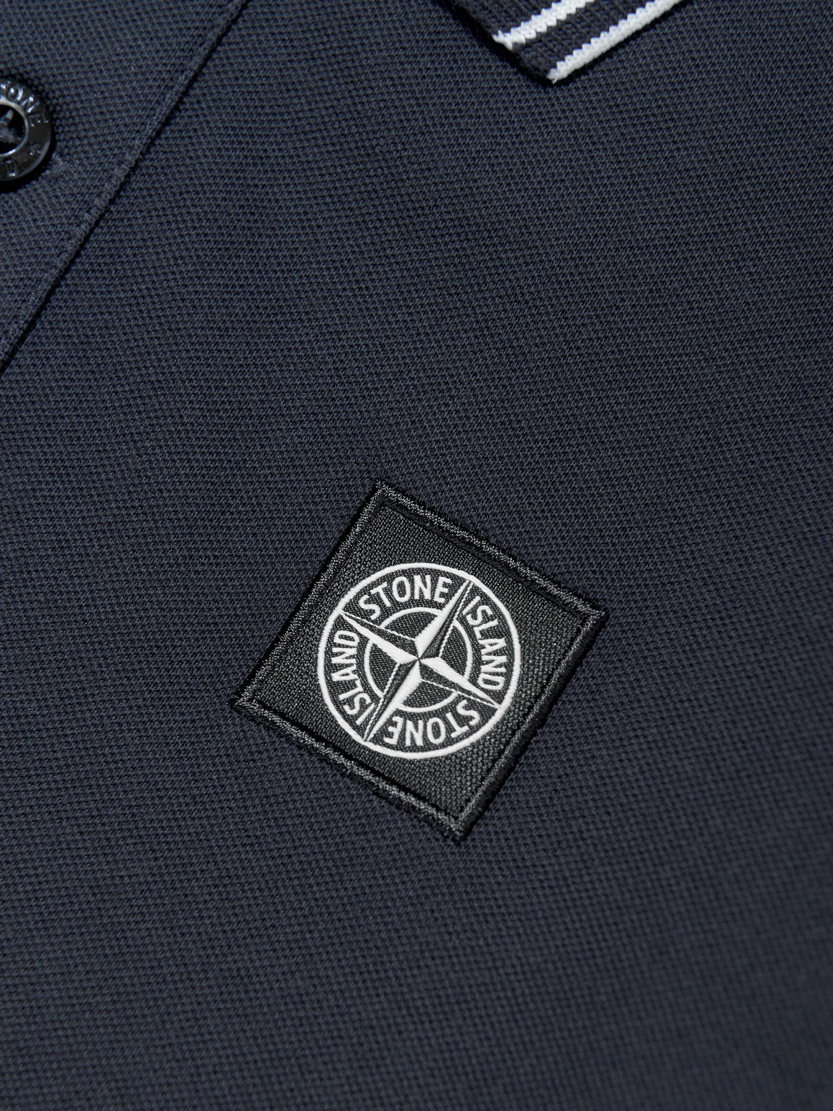 Boys Compass Logo Polo Shirt in Navy