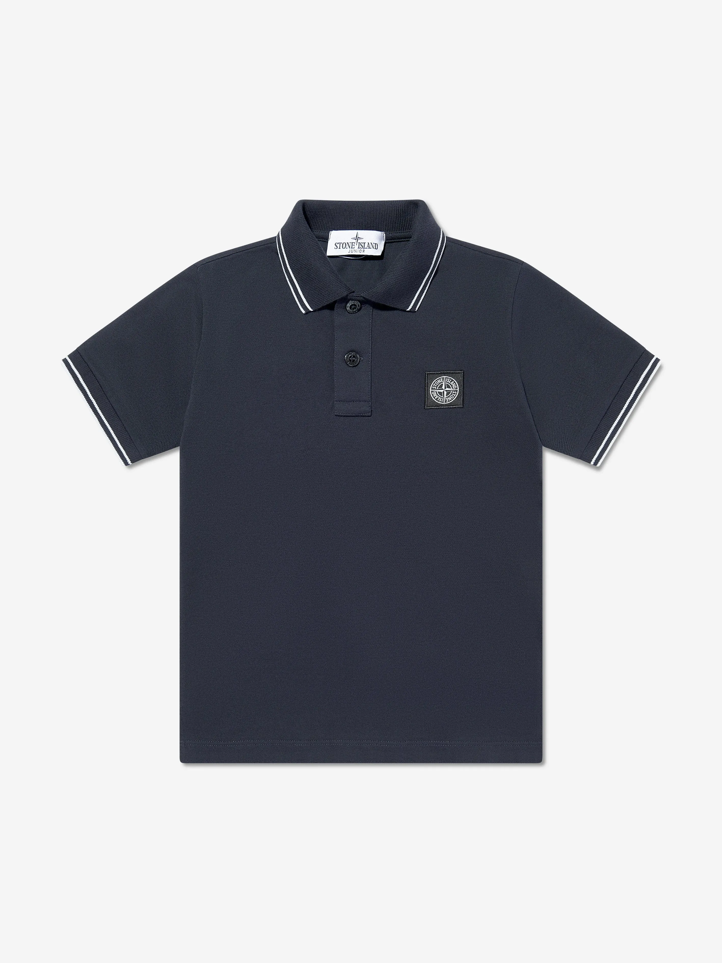 Boys Compass Logo Polo Shirt in Navy
