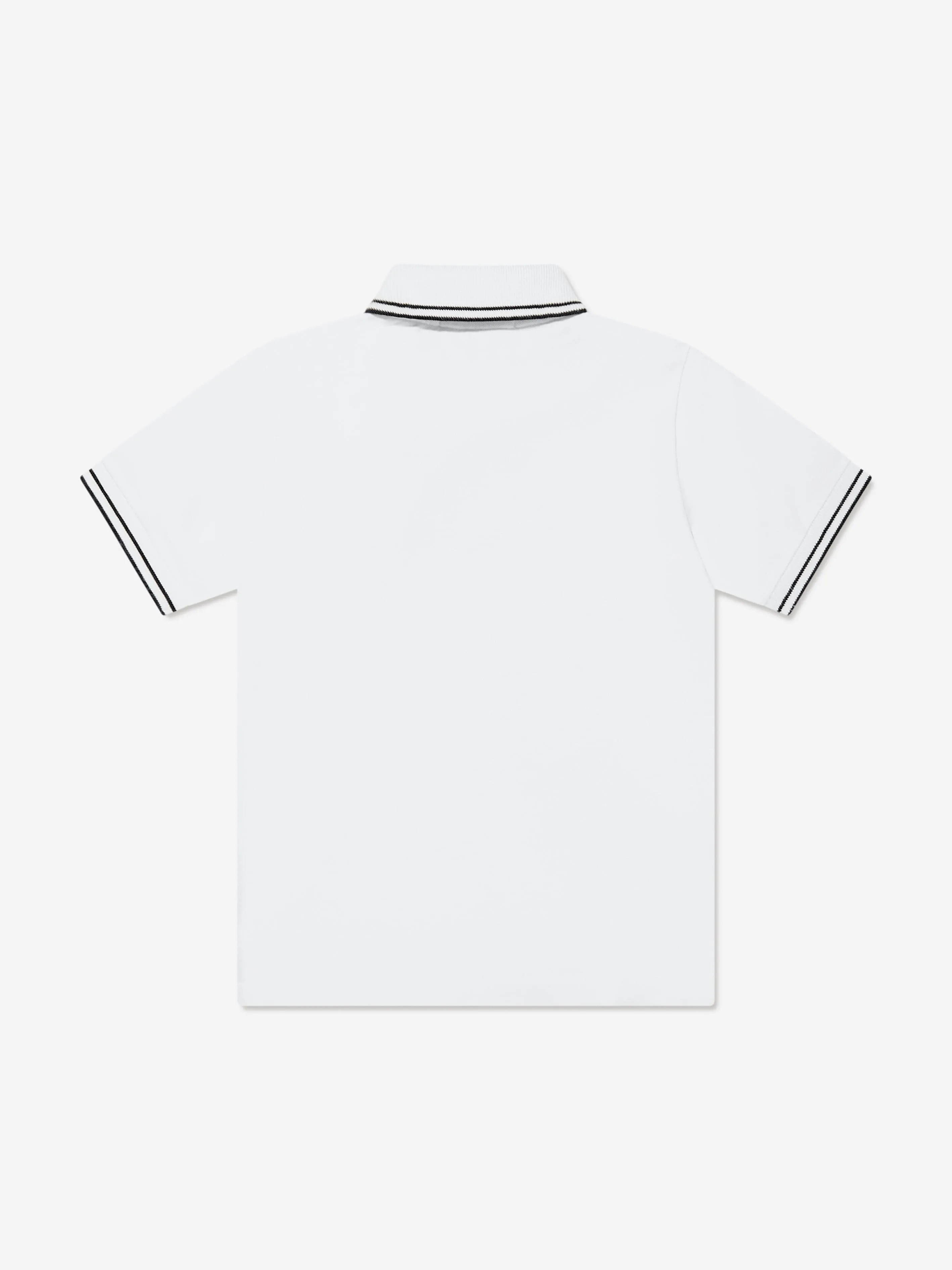 Boys Compass Logo Polo Shirt in White