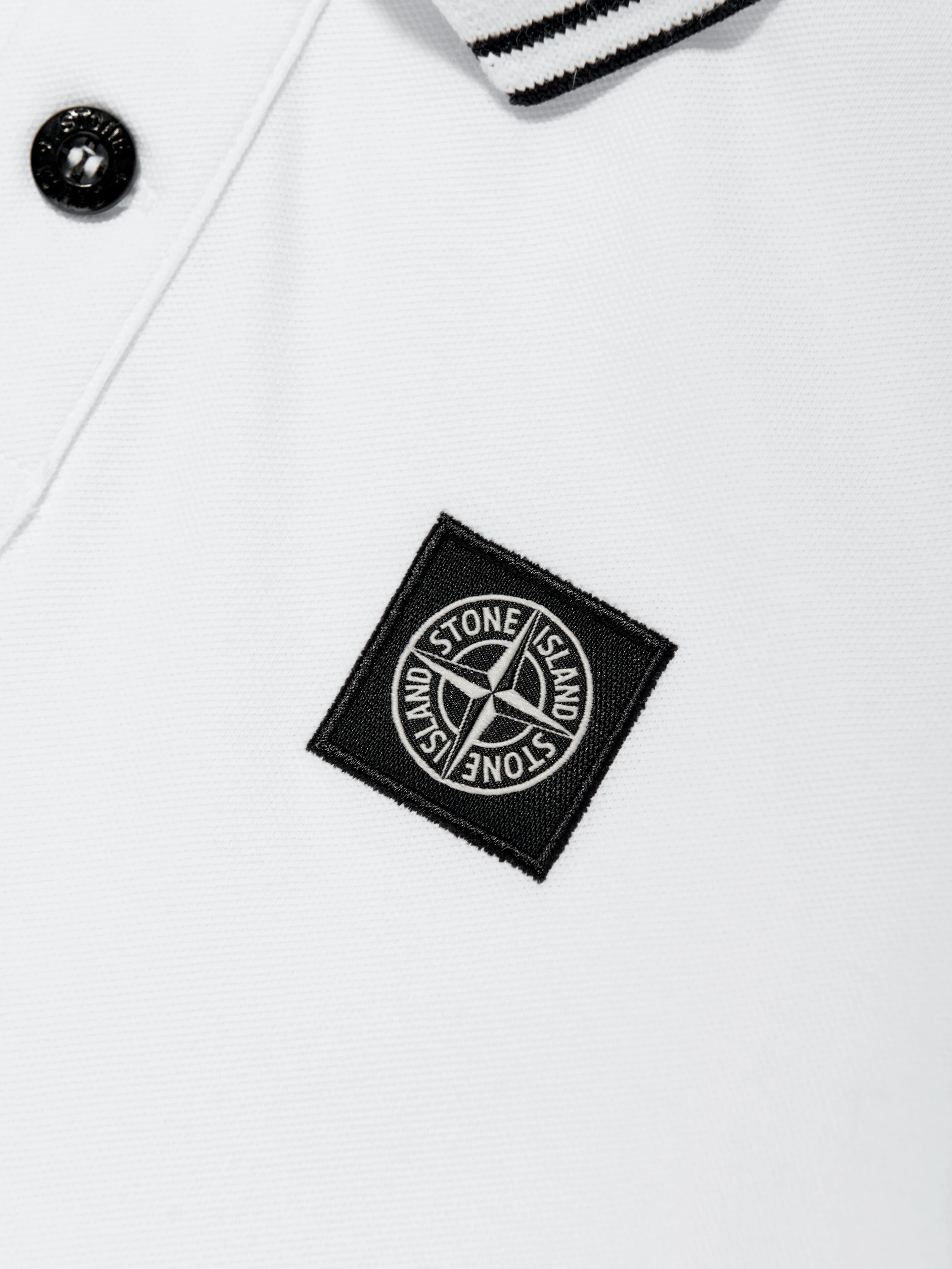Boys Compass Logo Polo Shirt in White