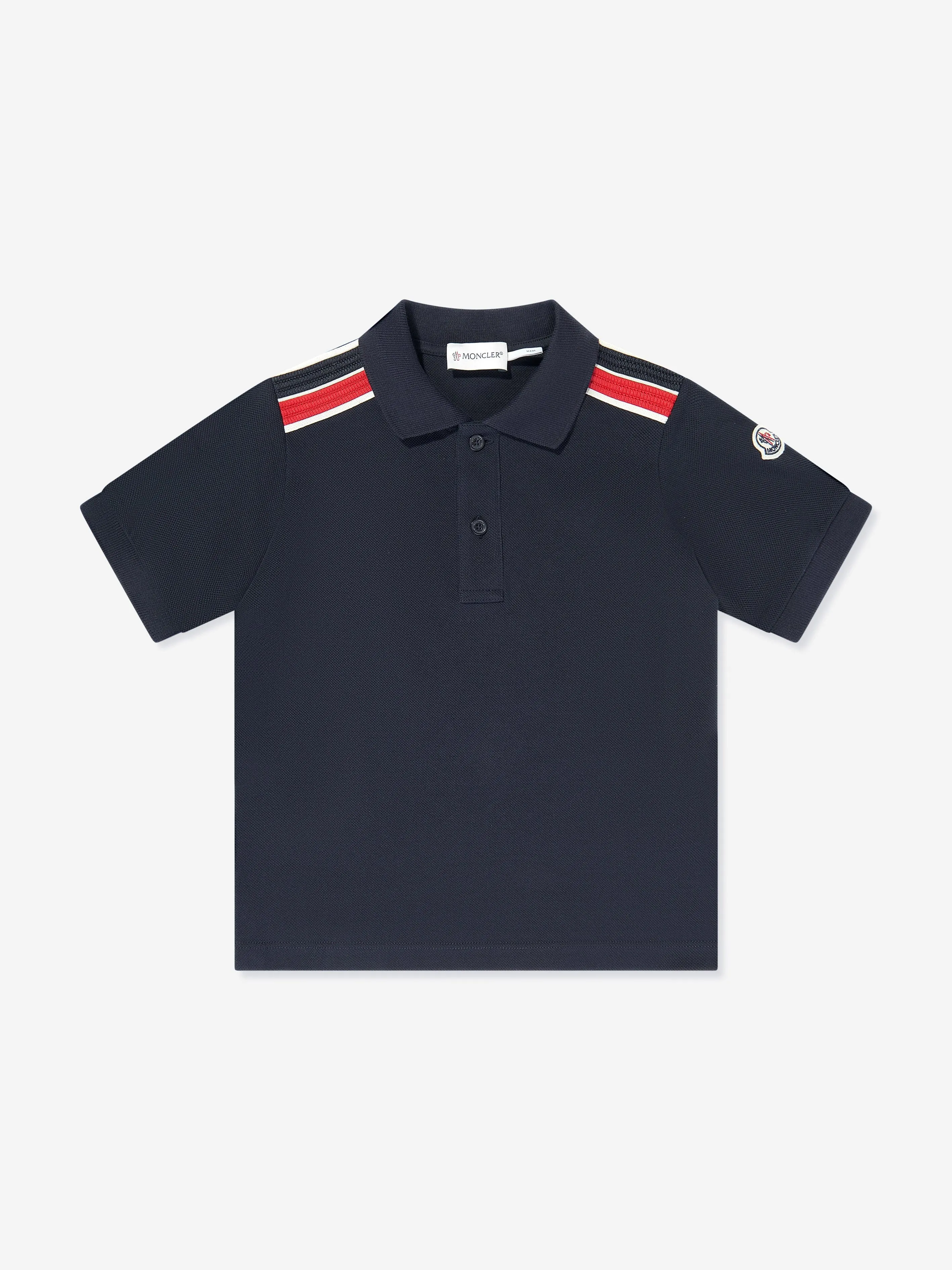 Boys Cotton Piqu  Polo Shirt in Navy