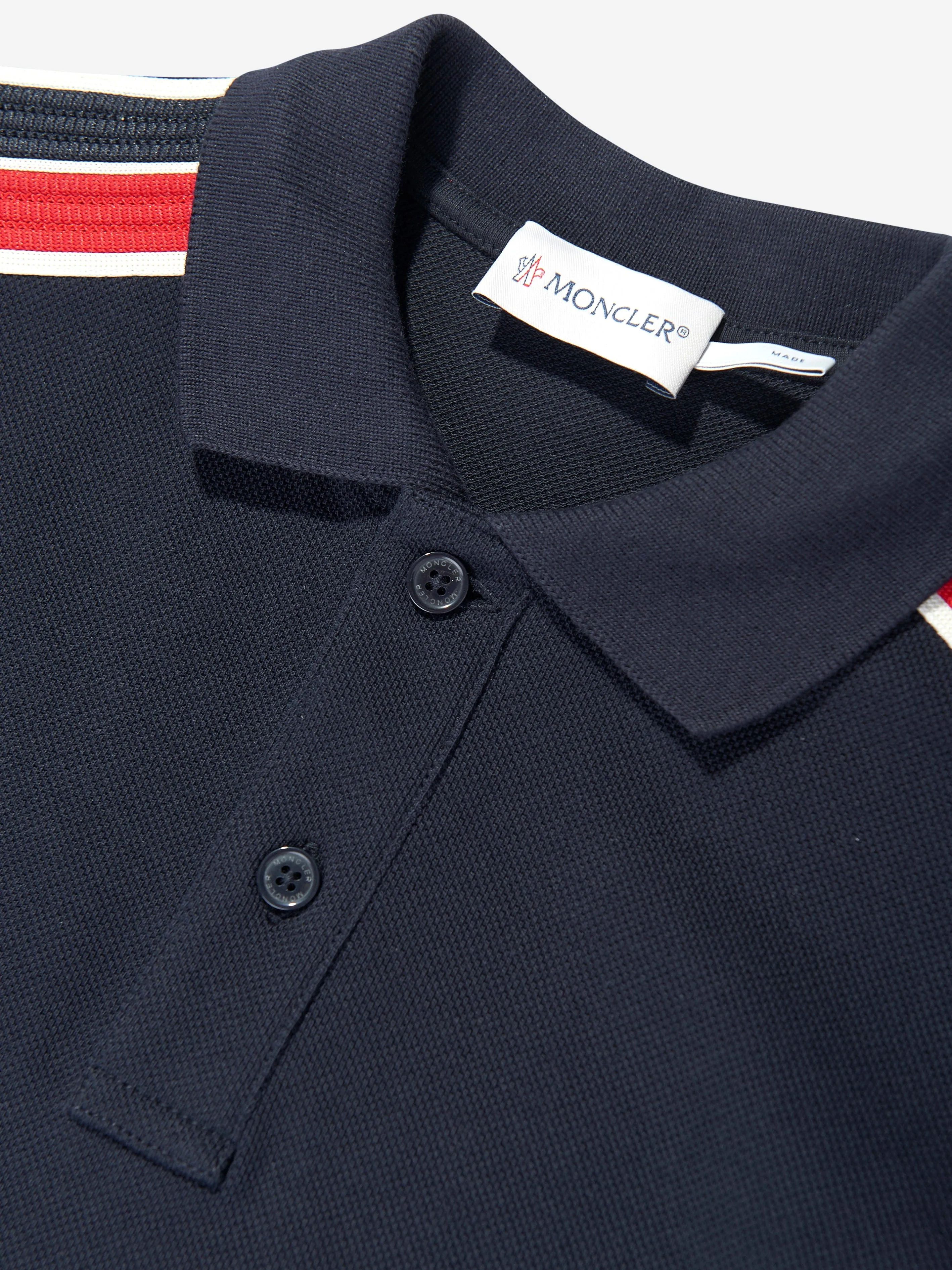 Boys Cotton Piqu  Polo Shirt in Navy
