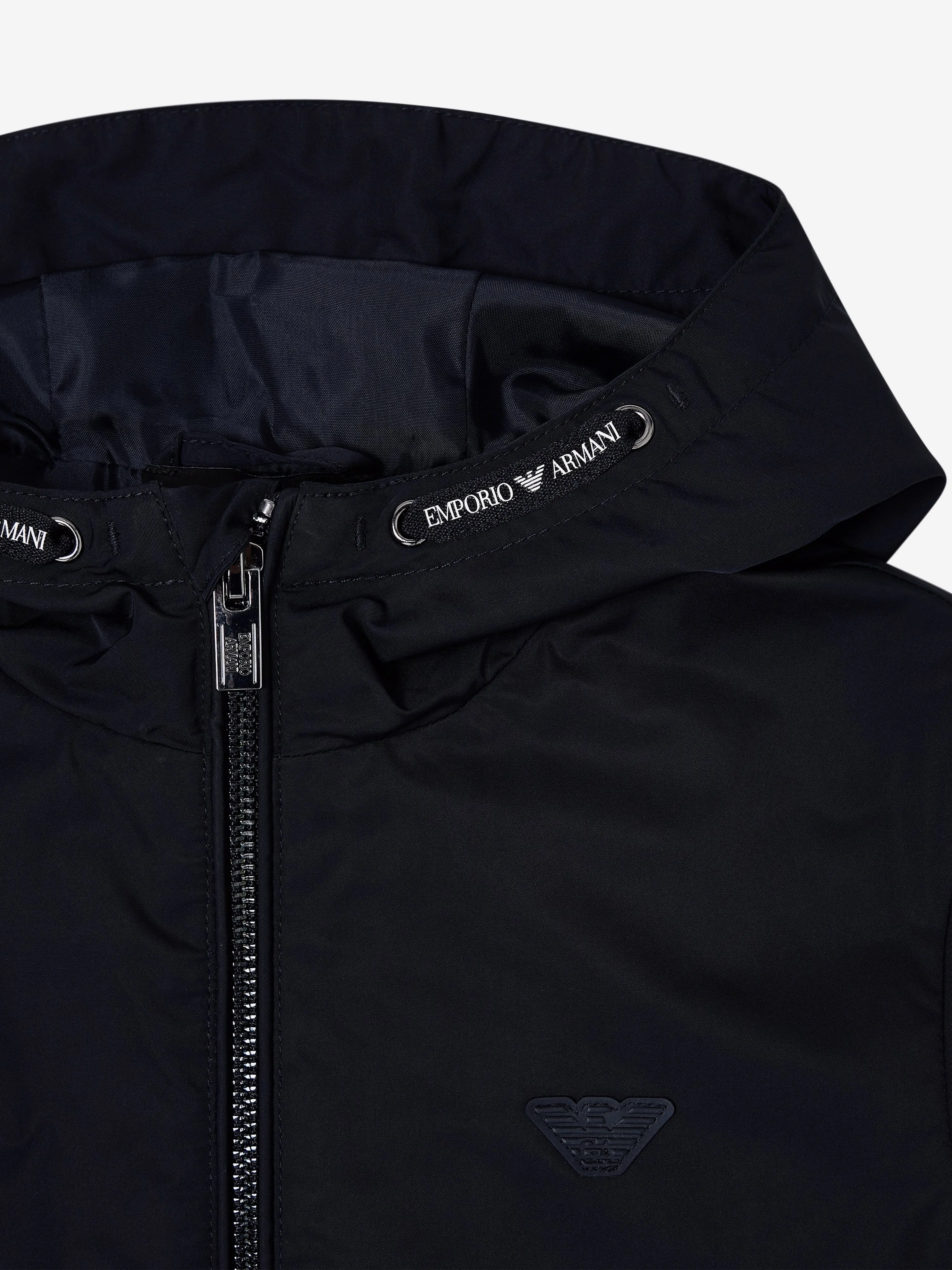 Boys Hooded Zip Up Jacket in Navy