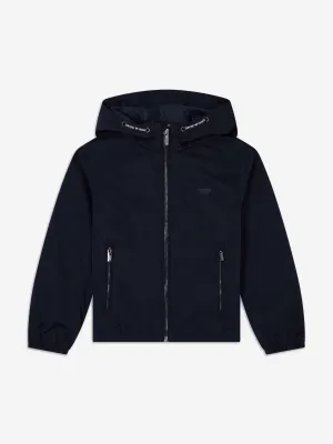 Boys Hooded Zip Up Jacket in Navy