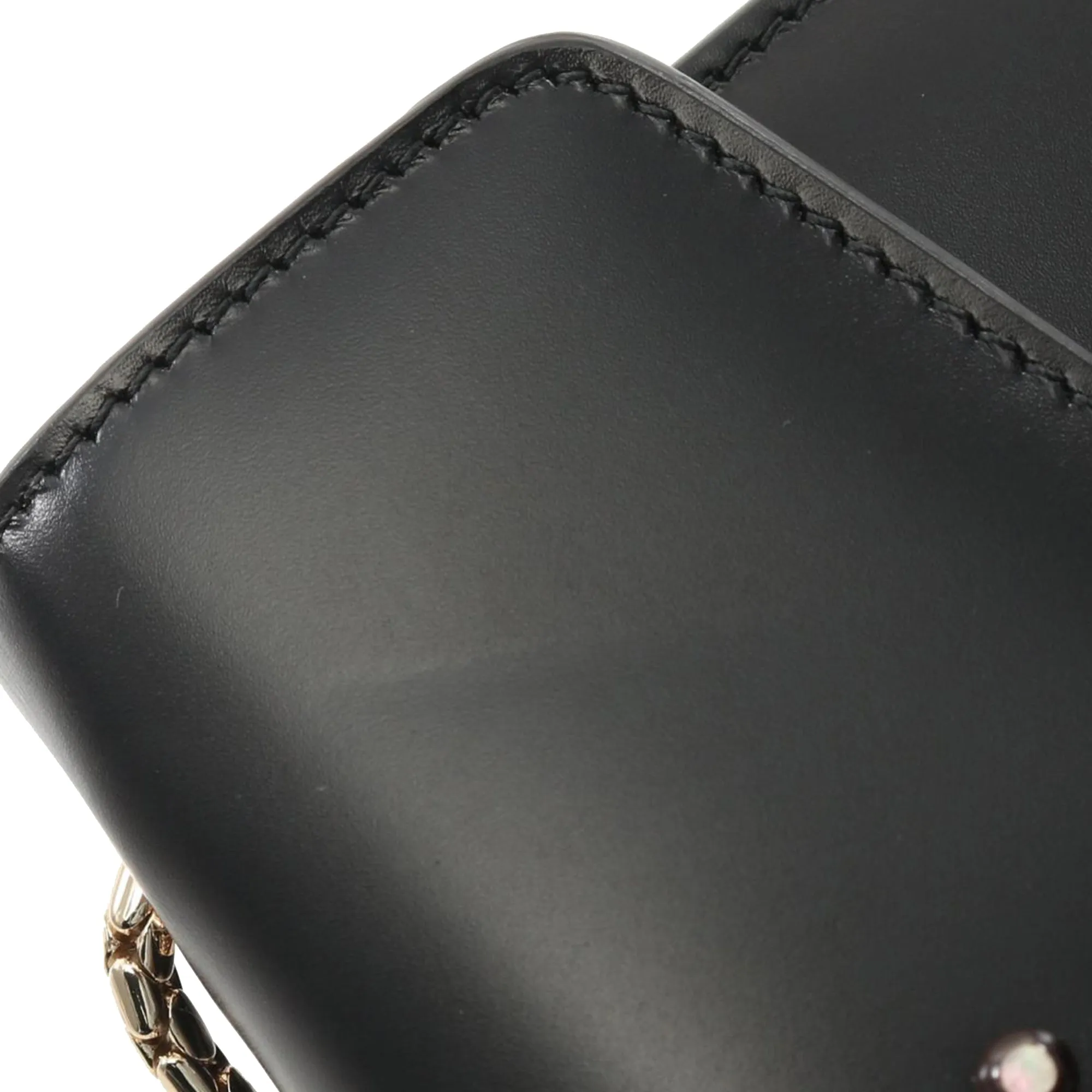 Bvlgari Embellished Calfskin Serpenti Forever Crossbody Black