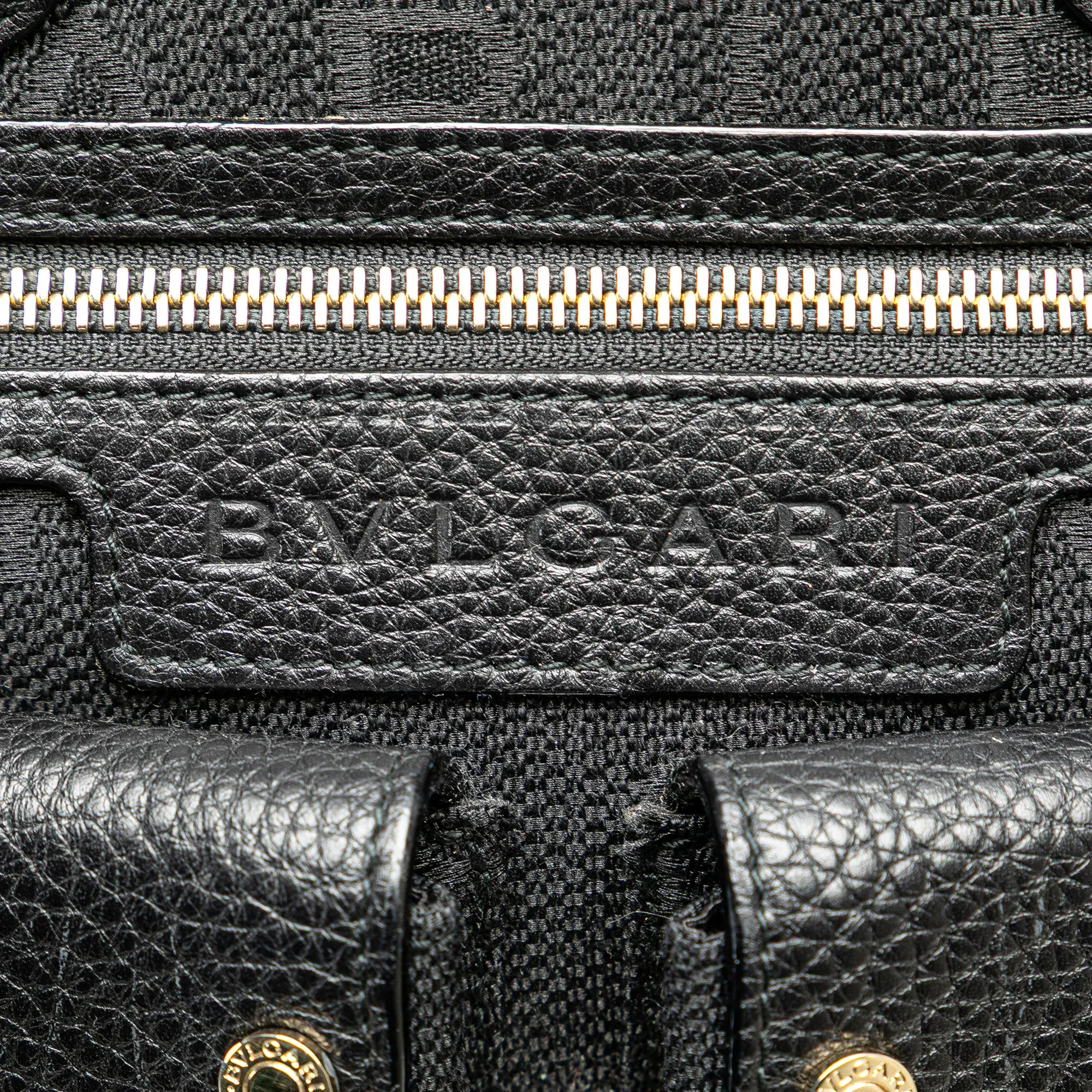 Bvlgari Logomania Canvas Handbag Black